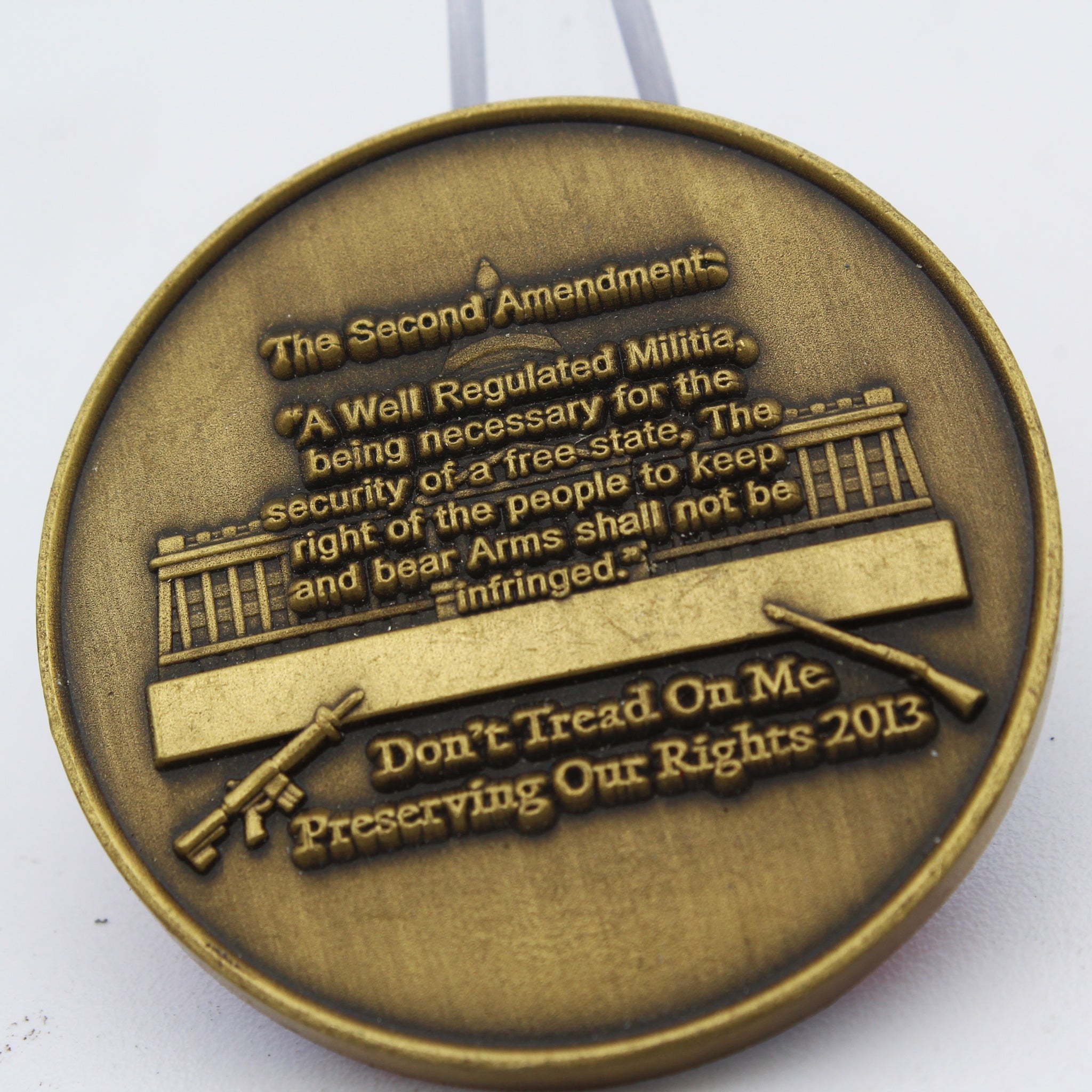 Don't Tread On Me Challenge Coin 2nd Amendment Patriotic Gadsden Flag 2013
