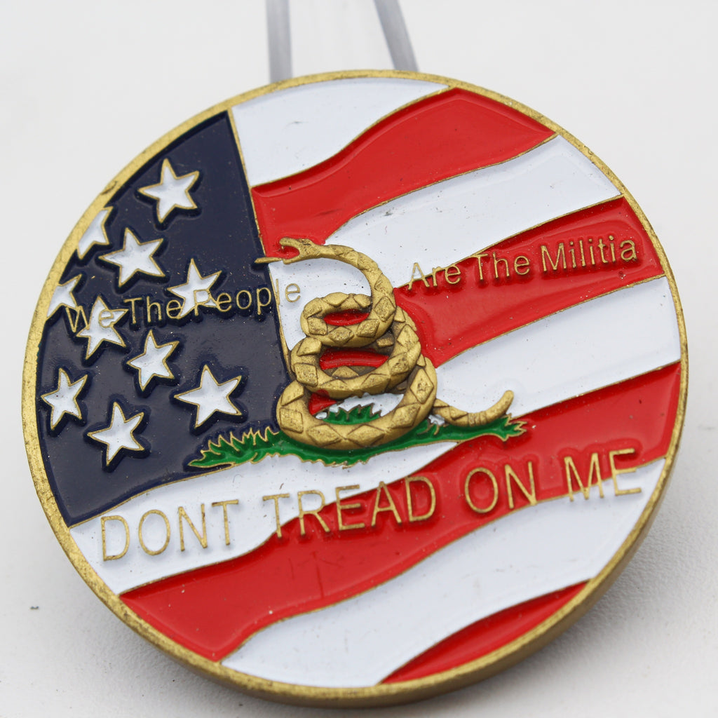 Don't Tread On Me Challenge Coin 2nd Amendment Patriotic Gadsden Flag 2013