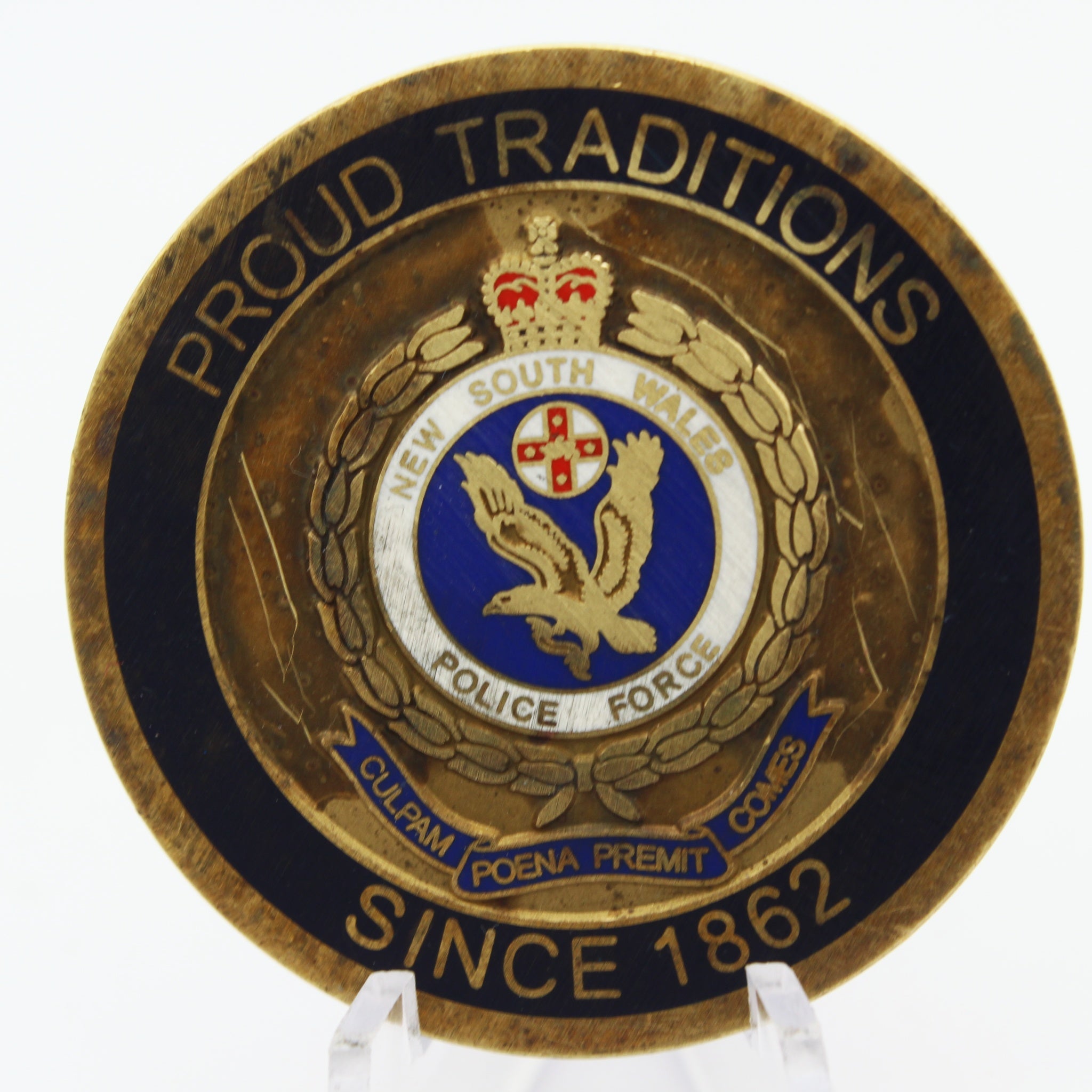 New South Wales NSW Police Force Deputy Commissioner Challenge Coin 1.65" Copper Pre-owned
