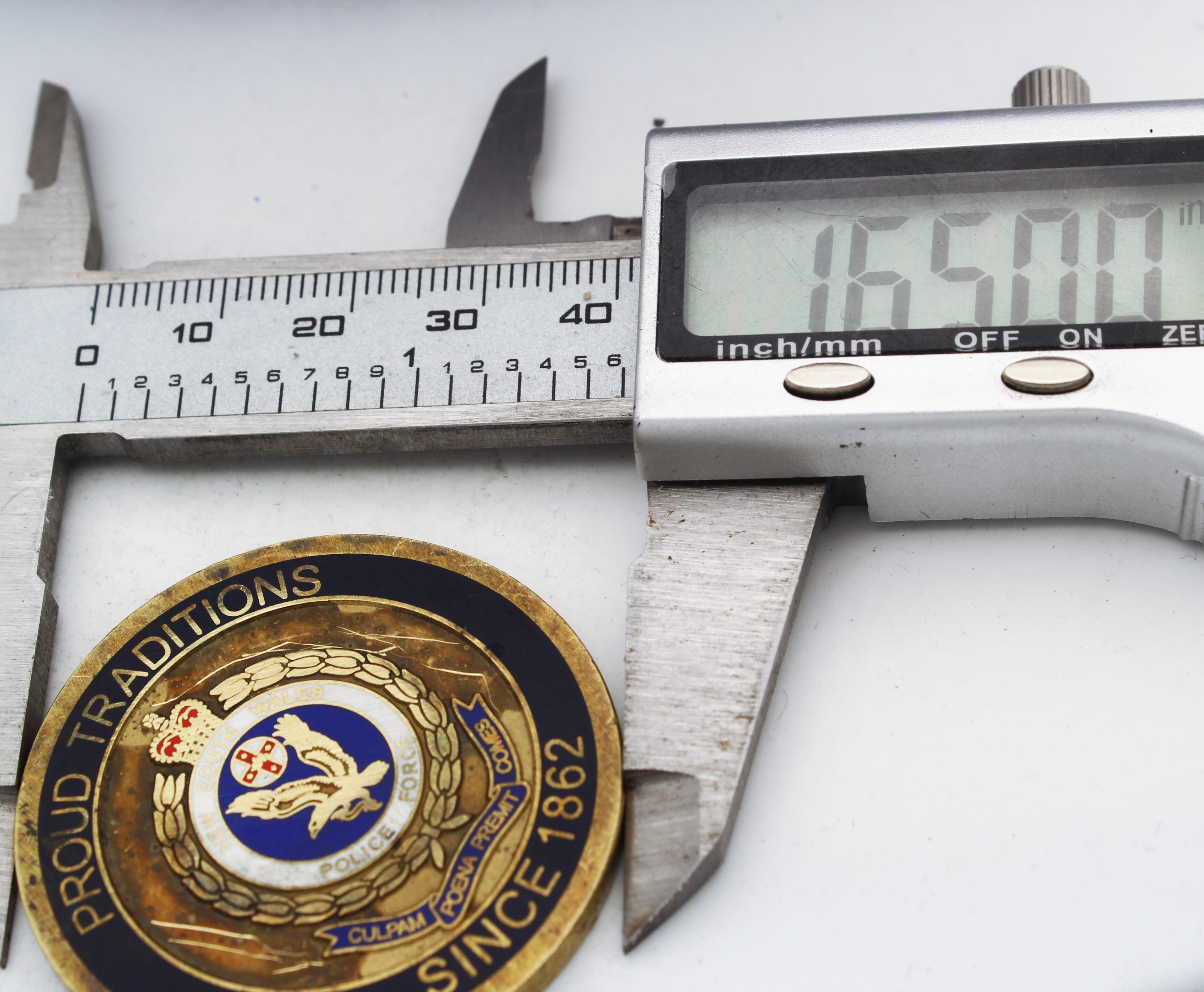 New South Wales NSW Police Force Deputy Commissioner Challenge Coin 1.65" Copper Pre-owned