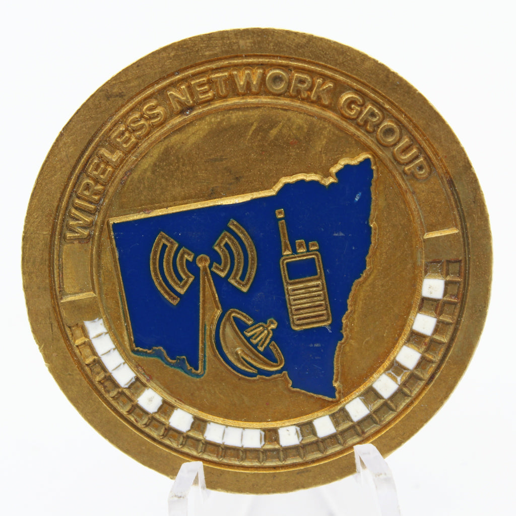 New South Wales Police Wireless Network Group Challenge Coin 1.65" Copper Pre-owned