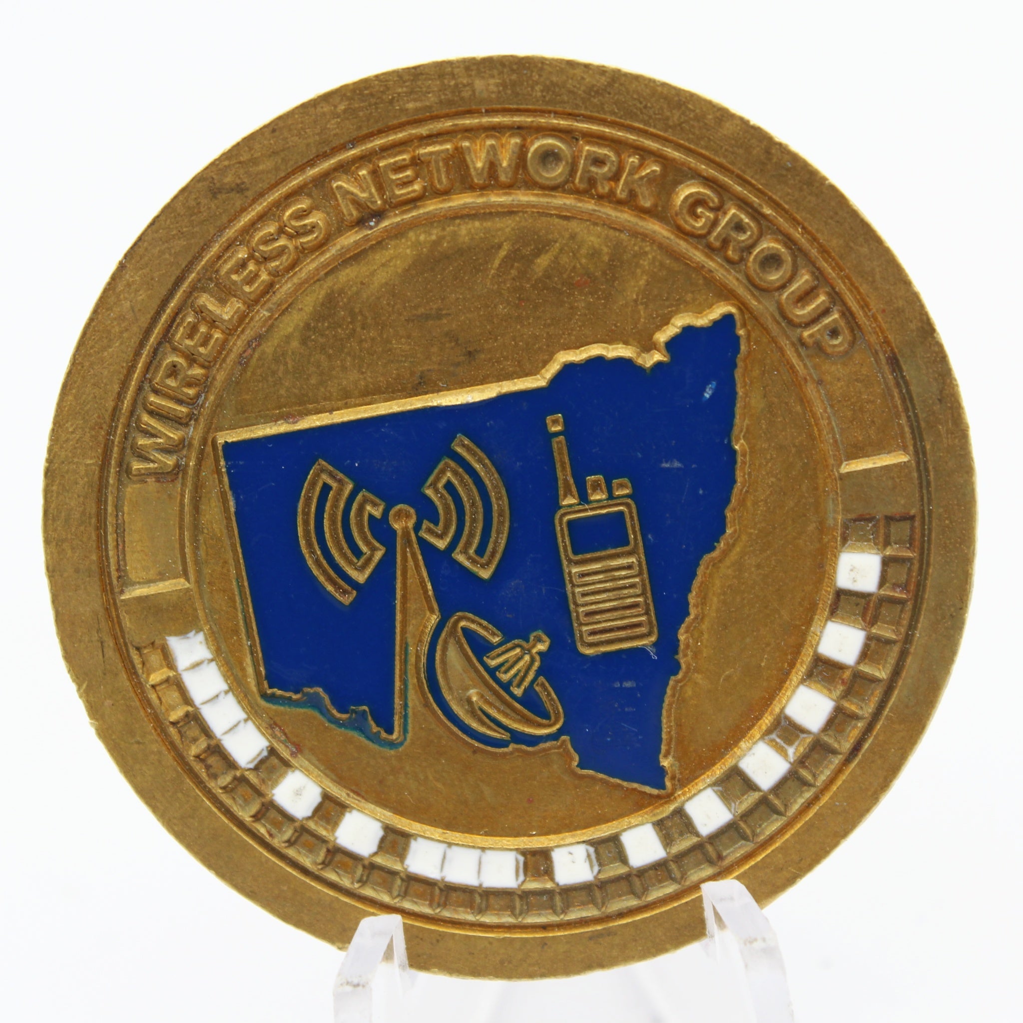 New South Wales Police Wireless Network Group Challenge Coin 1.65" Copper Pre-owned