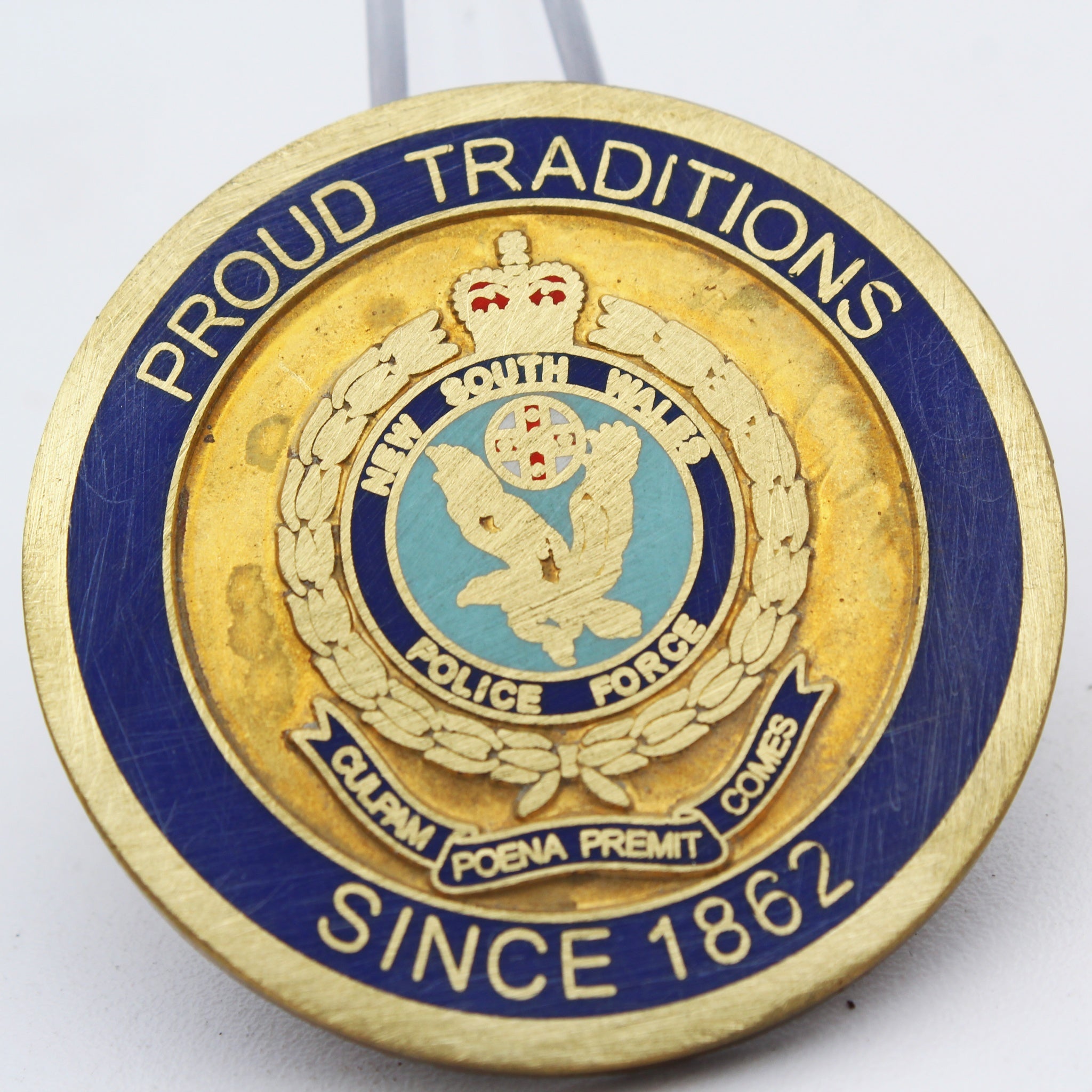 New South Wales Police Wireless Network Group Challenge Coin 1.65" Copper Pre-owned