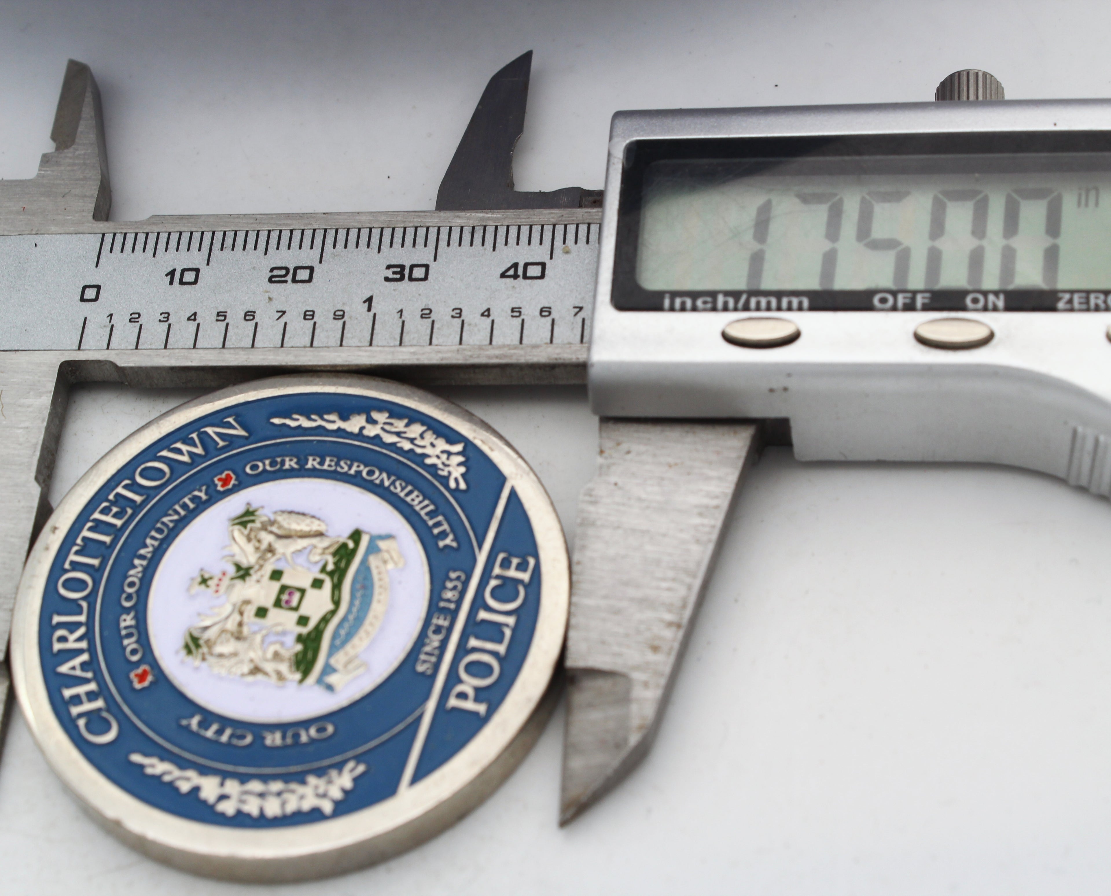 Charlottetown Police Challenge Coin Guardian of the Birthplace of Confederation 1.75" Copper Pre-owned