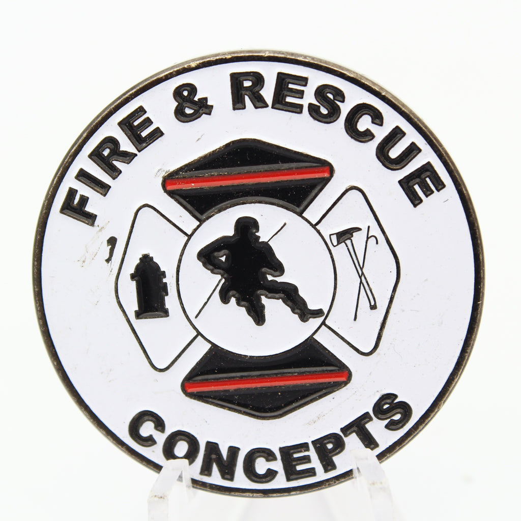 Fire & Rescue Concepts Challenge Coin Training You To Save Lives 1.5" Copper