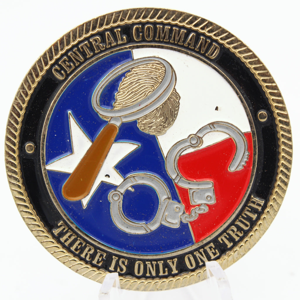 Travis County Sheriff Criminal Investigations Challenge Coin Texas Central Command 1.75" Copper Pre-owned