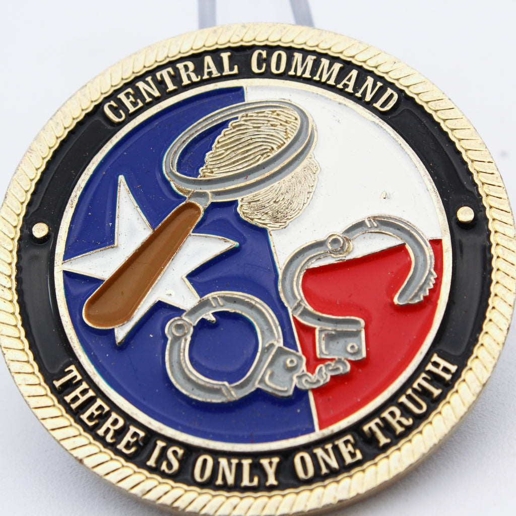 Travis County Sheriff Criminal Investigations Challenge Coin Texas Central Command 1.75" Copper Pre-owned