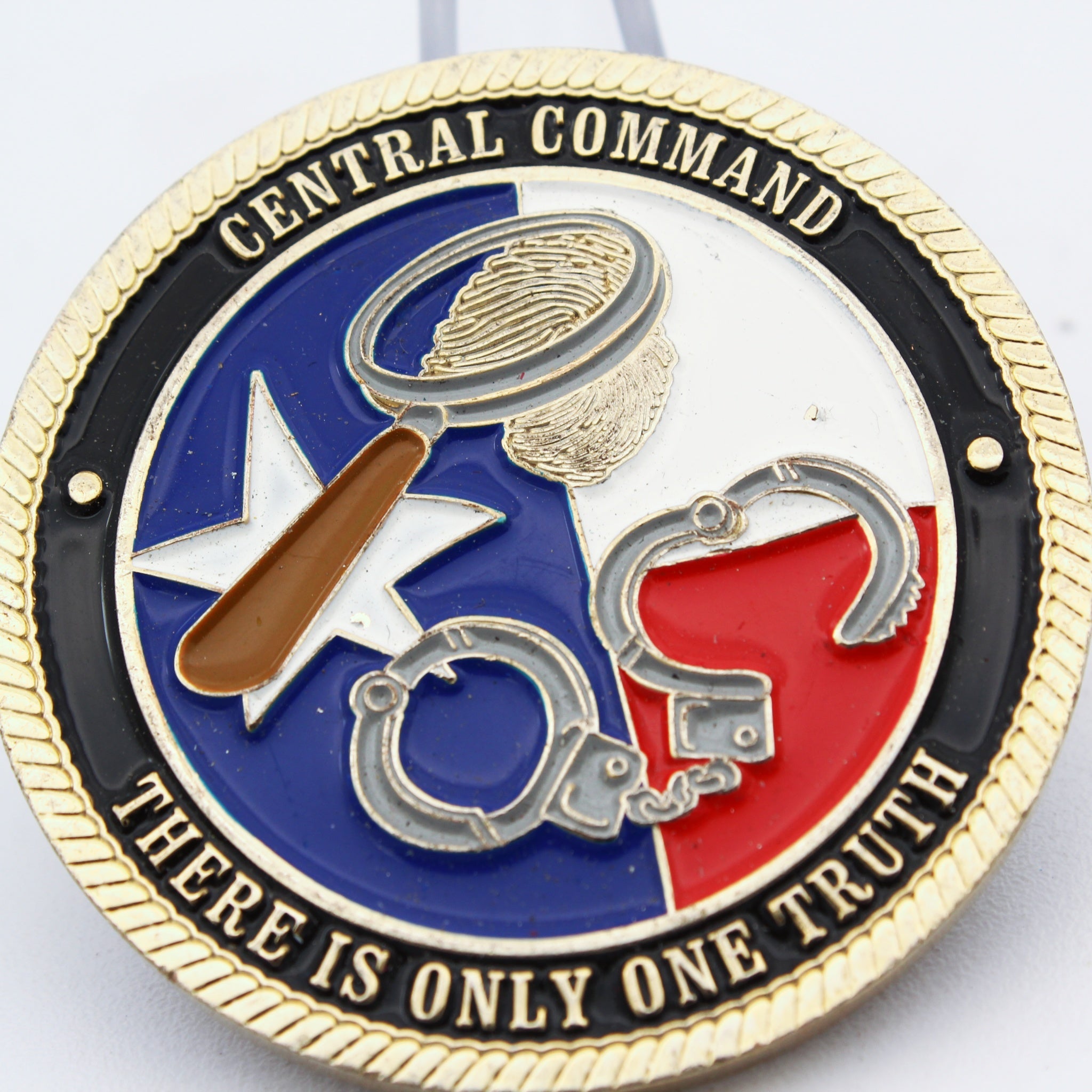 Travis County Sheriff Criminal Investigations Challenge Coin Texas Central Command 1.75" Copper Pre-owned