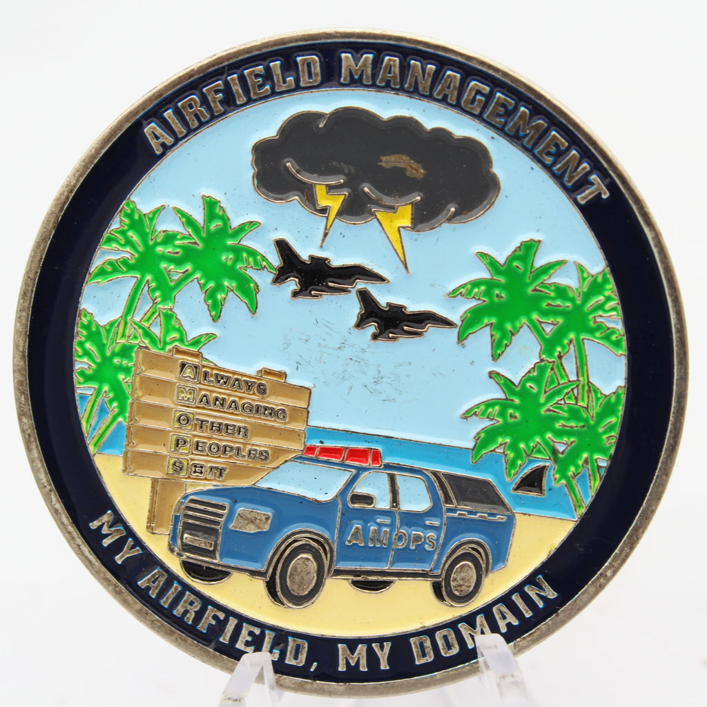 Airfield Management Challenge Coin Homestead Air Reserve Base Kraken AMOPS Copper Pre-owned