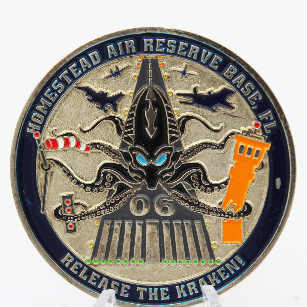 Airfield Management Challenge Coin Homestead Air Reserve Base Kraken AMOPS Copper Pre-owned