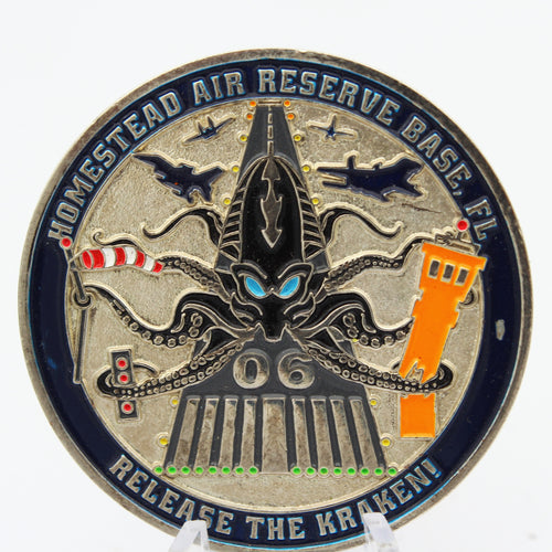 Airfield Management Challenge Coin Homestead Air Reserve Base Kraken AMOPS Copper Pre-owned
