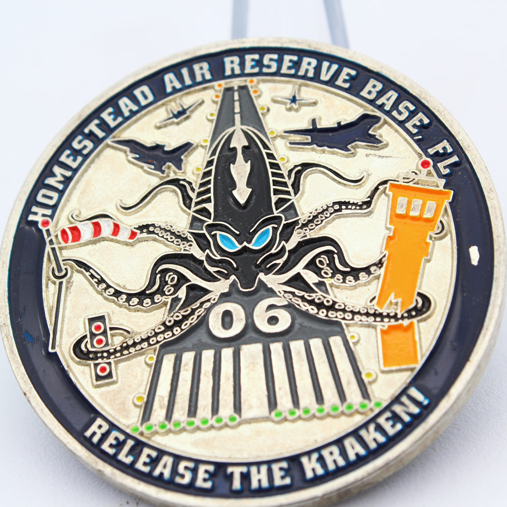 Airfield Management Challenge Coin Homestead Air Reserve Base Kraken AMOPS Copper Pre-owned