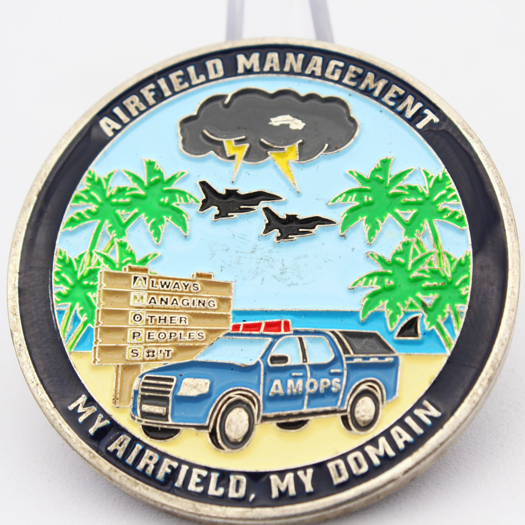 Airfield Management Challenge Coin Homestead Air Reserve Base Kraken AMOPS Copper Pre-owned
