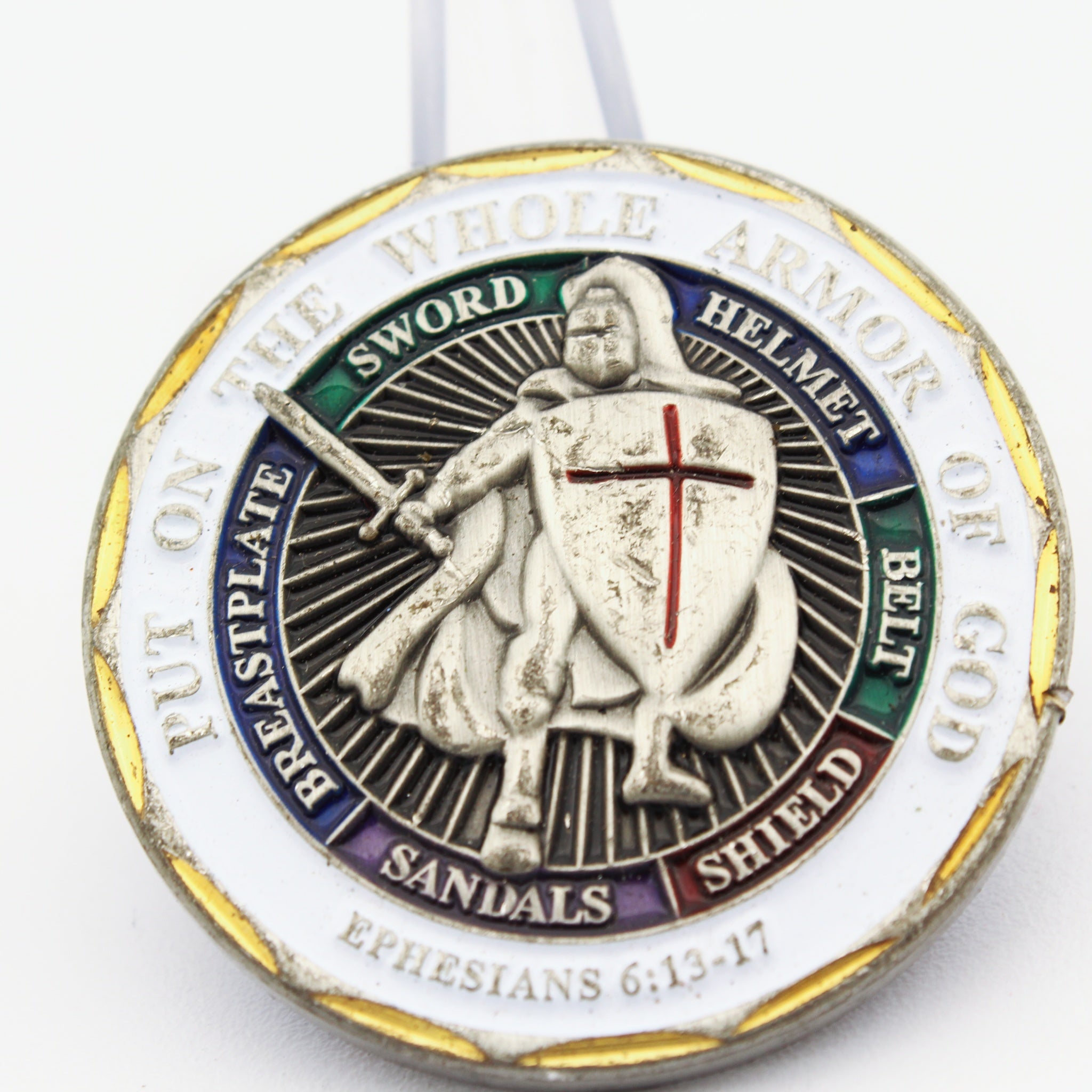 United States Air Force Christian Challenge Coin Armor of God Ephesians 6:13-17 Copper Pre-owned
