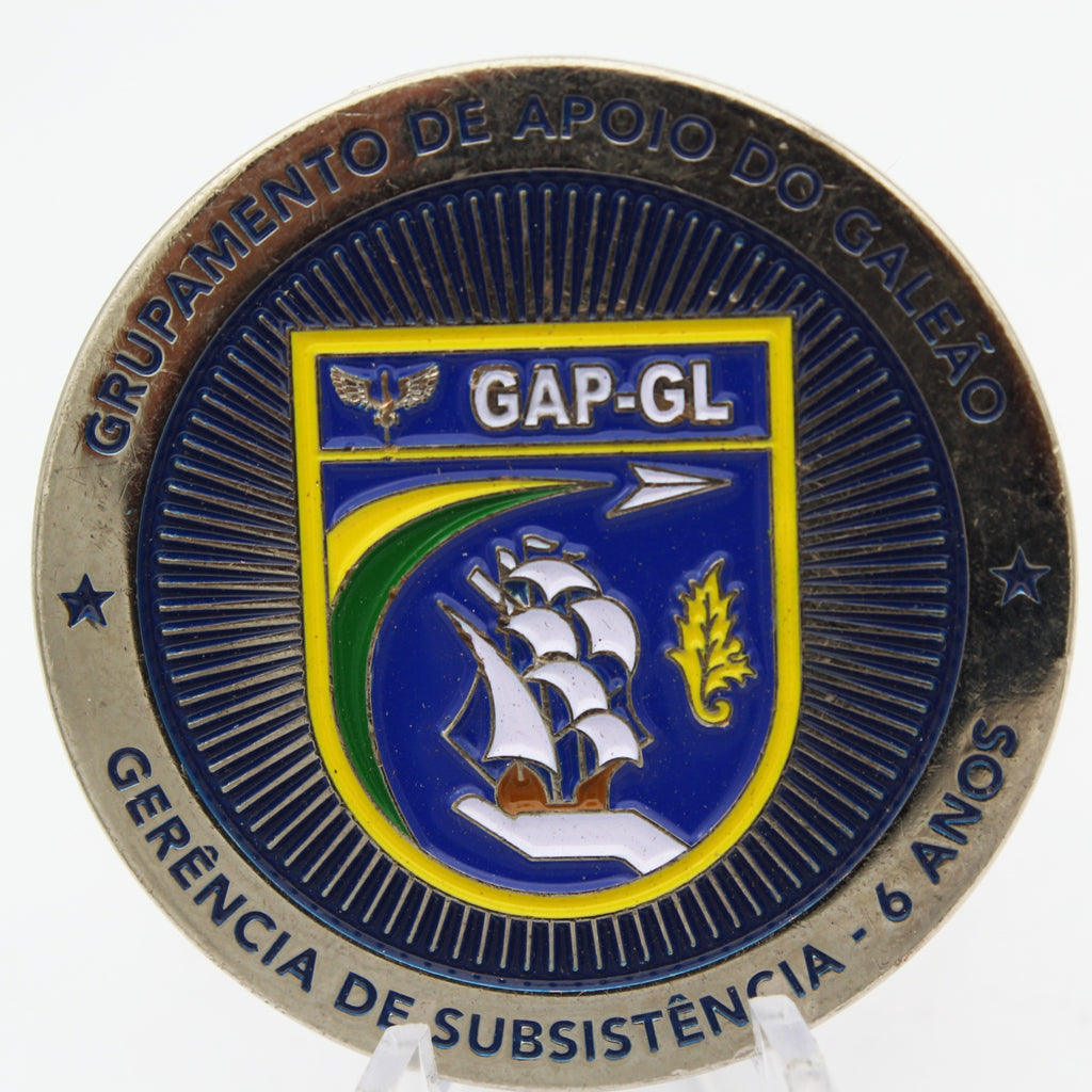 Brazil Air Force Galeão Support Group Challenge Coin GAP-GL Military Copper Pre-owned