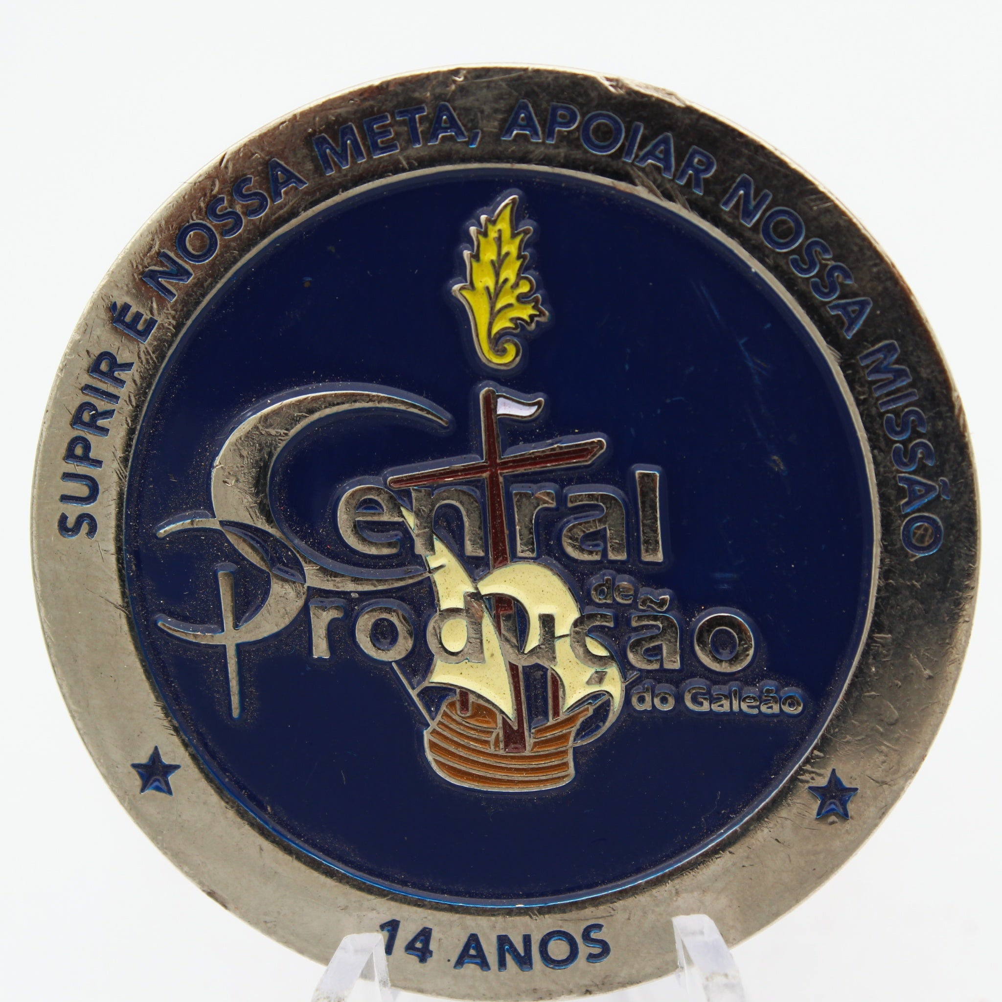 Brazil Air Force Galeão Support Group Challenge Coin GAP-GL Military Copper Pre-owned