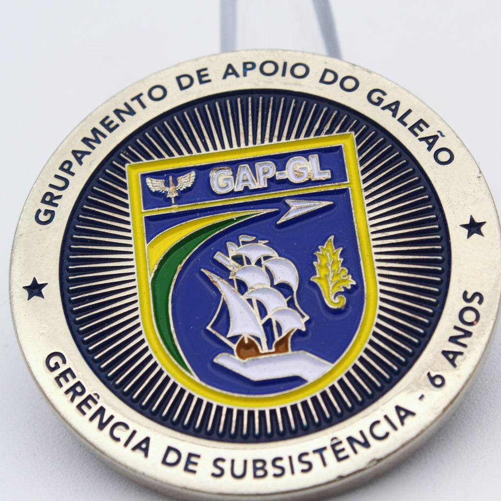 Brazil Air Force Galeão Support Group Challenge Coin GAP-GL Military Copper Pre-owned