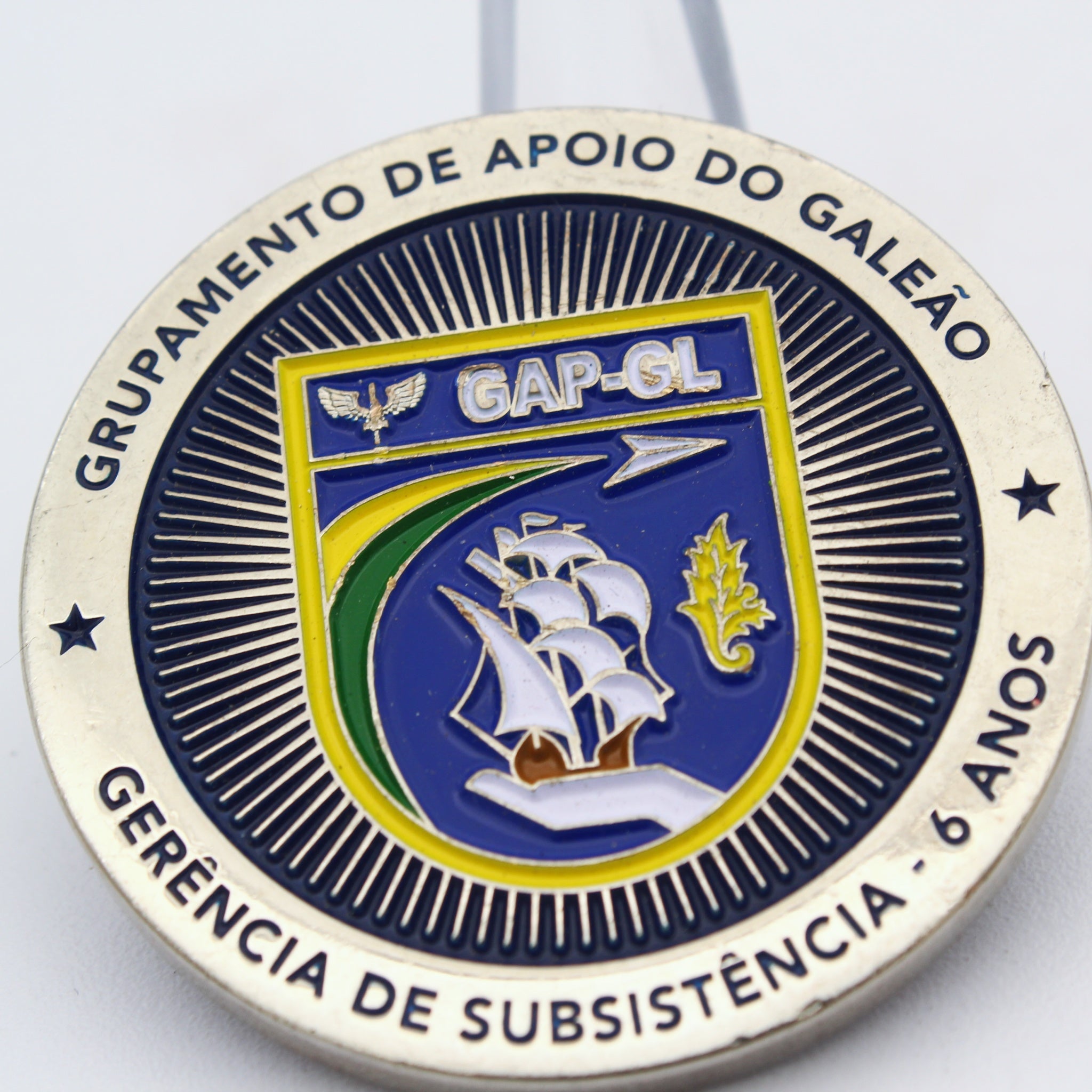 Brazil Air Force Galeão Support Group Challenge Coin GAP-GL Military Copper Pre-owned
