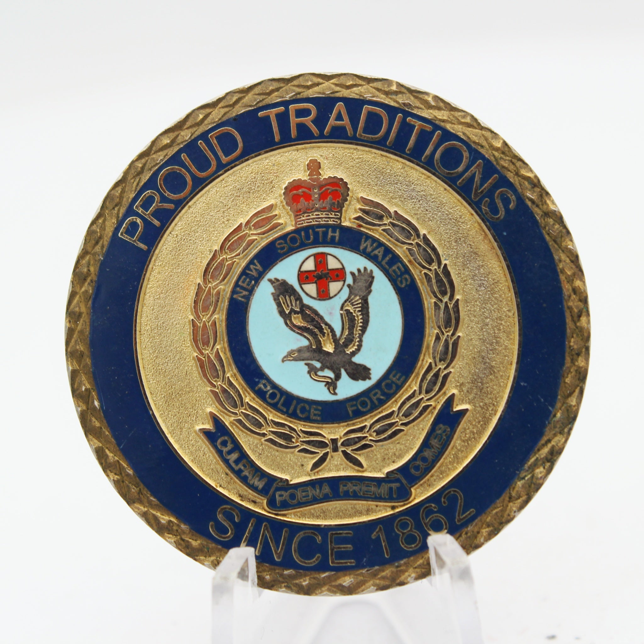 NSW Police Force Assistant Commissioner Proud Traditions Challenge Coin 1.65 Inch Pre-owned
