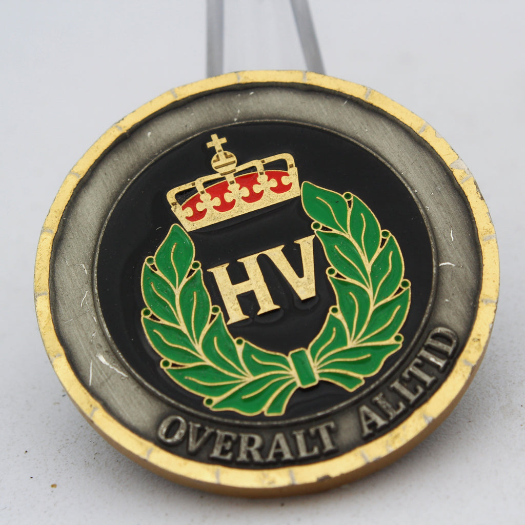 Norwegian Home Guard HV Overalt Alltid Challenge Coin 1.5” Copper Collectible Pre-owned