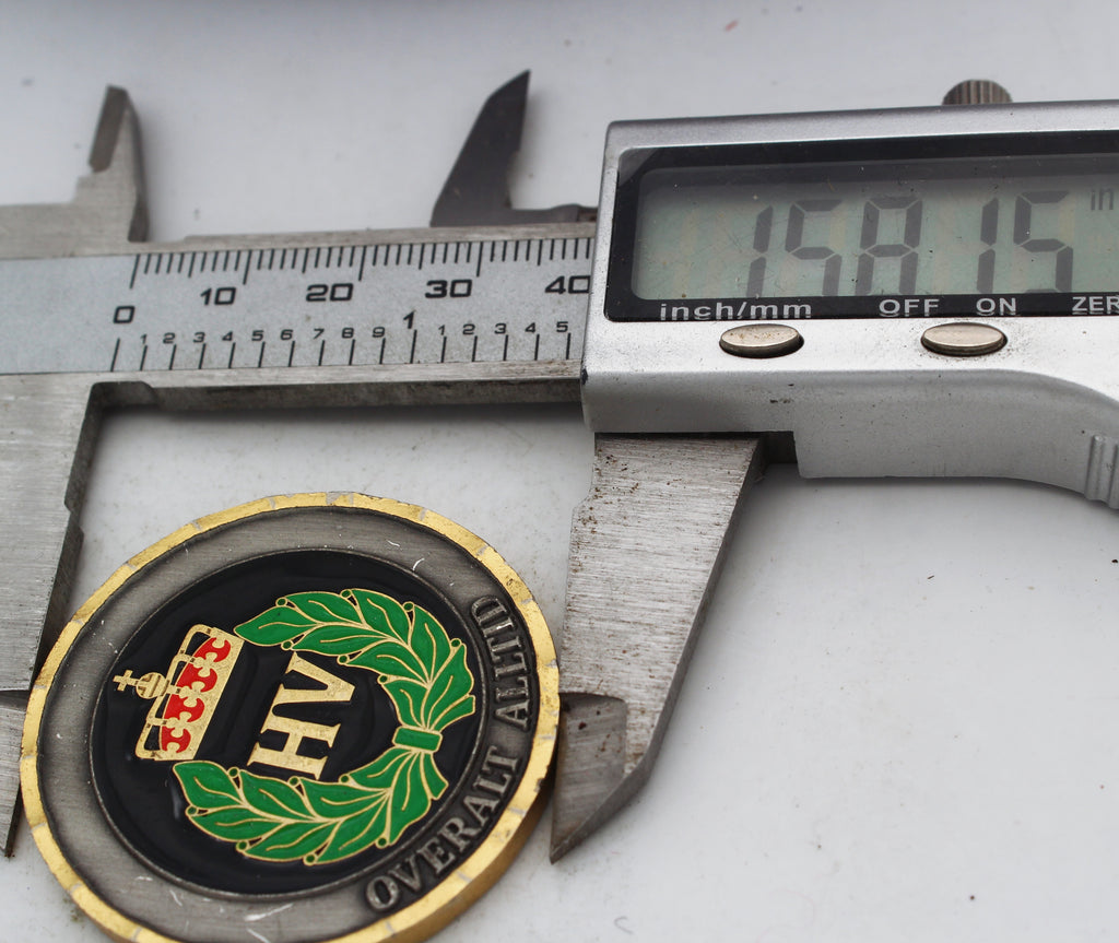 Norwegian Home Guard HV Overalt Alltid Challenge Coin 1.5” Copper Collectible Pre-owned