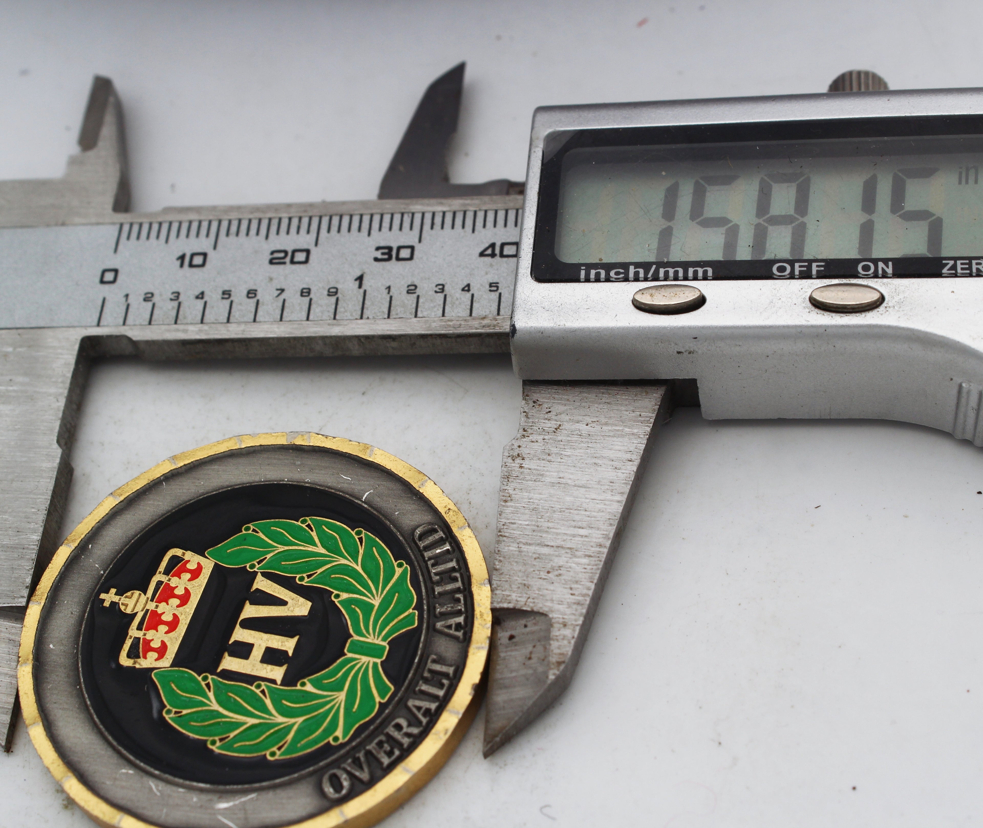 Norwegian Home Guard HV Overalt Alltid Challenge Coin 1.5” Copper Collectible Pre-owned