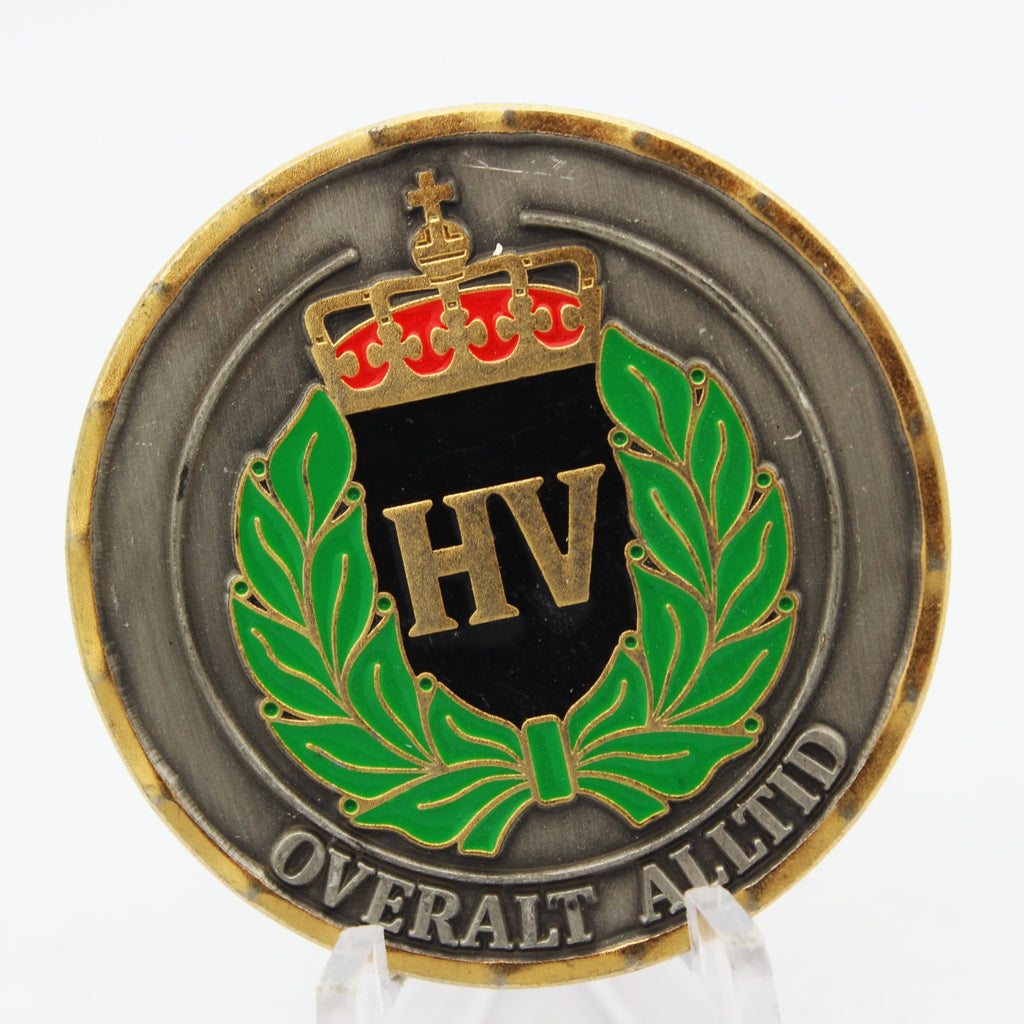 Norwegian Home Guard HV District 08 Chief’s Honor Challenge Coin 1.5” Copper Collectible Pre-owned