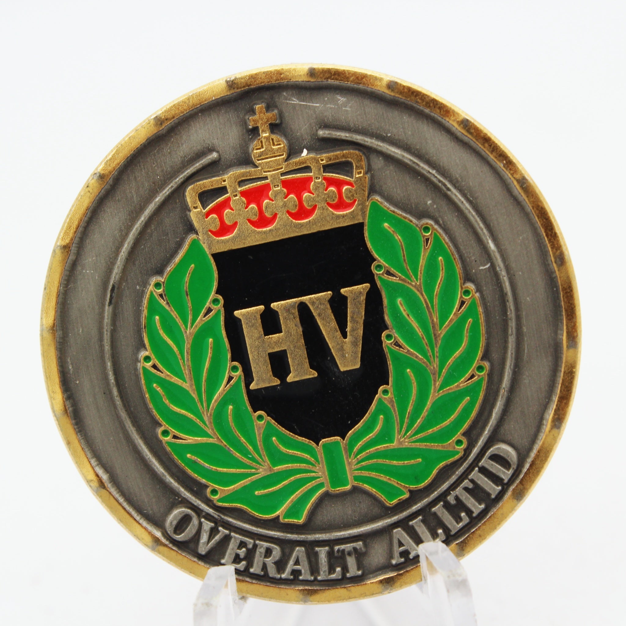 Norwegian Home Guard HV District 08 Chief’s Honor Challenge Coin 1.5” Copper Collectible Pre-owned