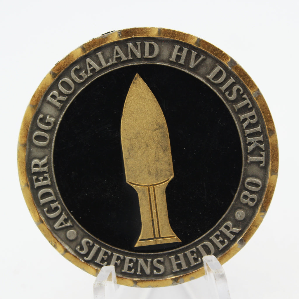 Norwegian Home Guard HV District 08 Chief’s Honor Challenge Coin 1.5” Copper Collectible Pre-owned