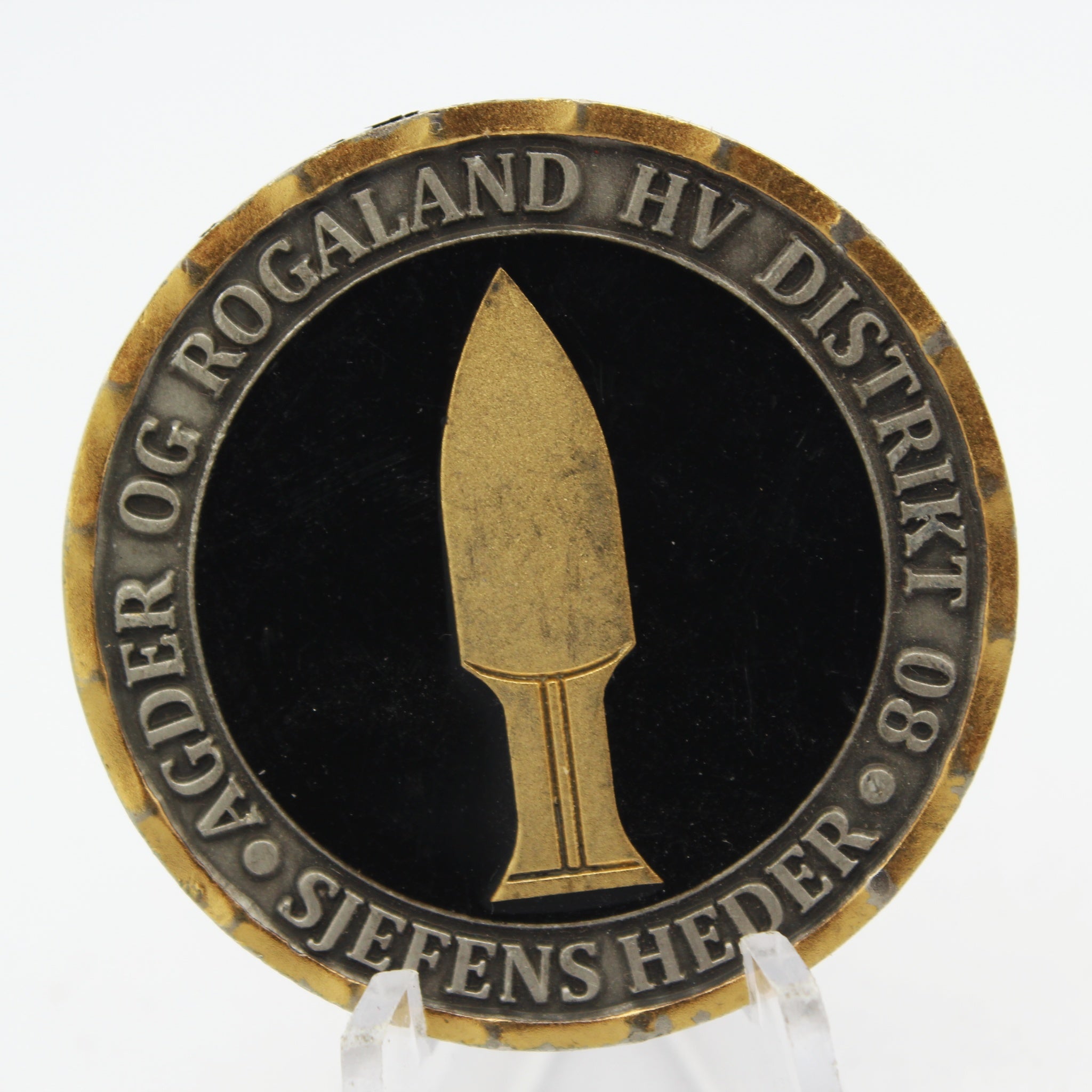Norwegian Home Guard HV District 08 Chief’s Honor Challenge Coin 1.5” Copper Collectible Pre-owned
