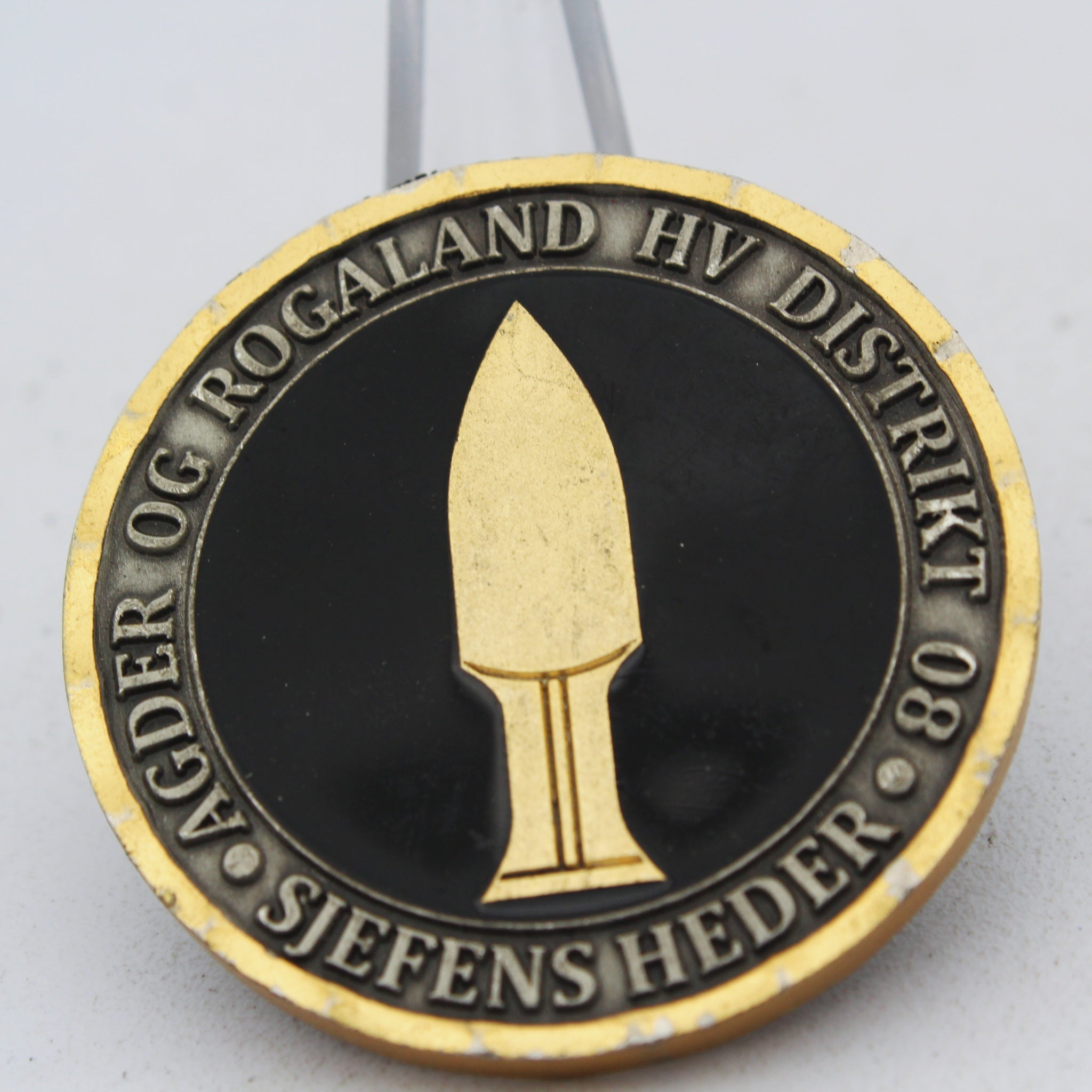 Norwegian Home Guard HV District 08 Chief’s Honor Challenge Coin 1.5” Copper Collectible Pre-owned