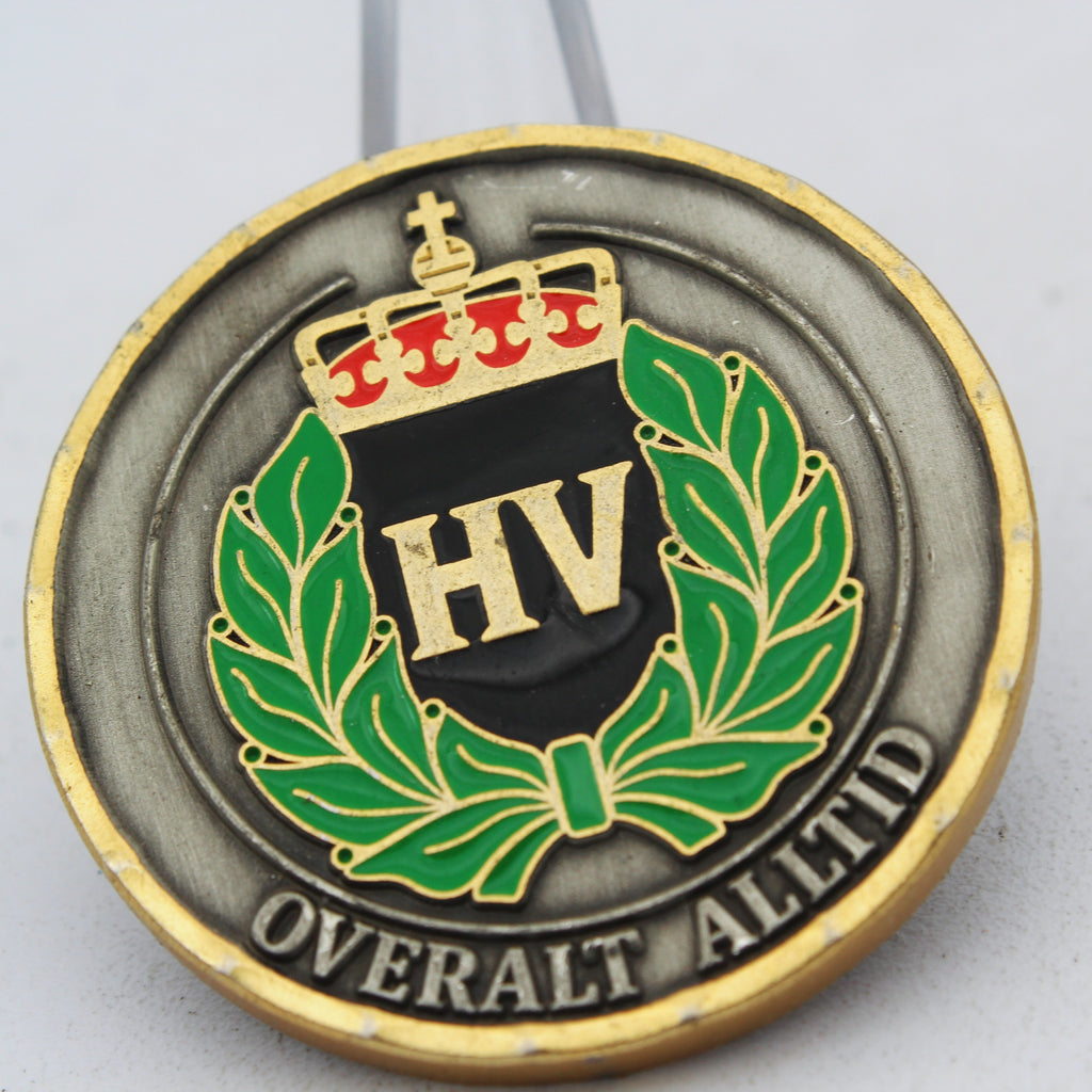 Norwegian Home Guard HV District 08 Chief’s Honor Challenge Coin 1.5” Copper Collectible Pre-owned