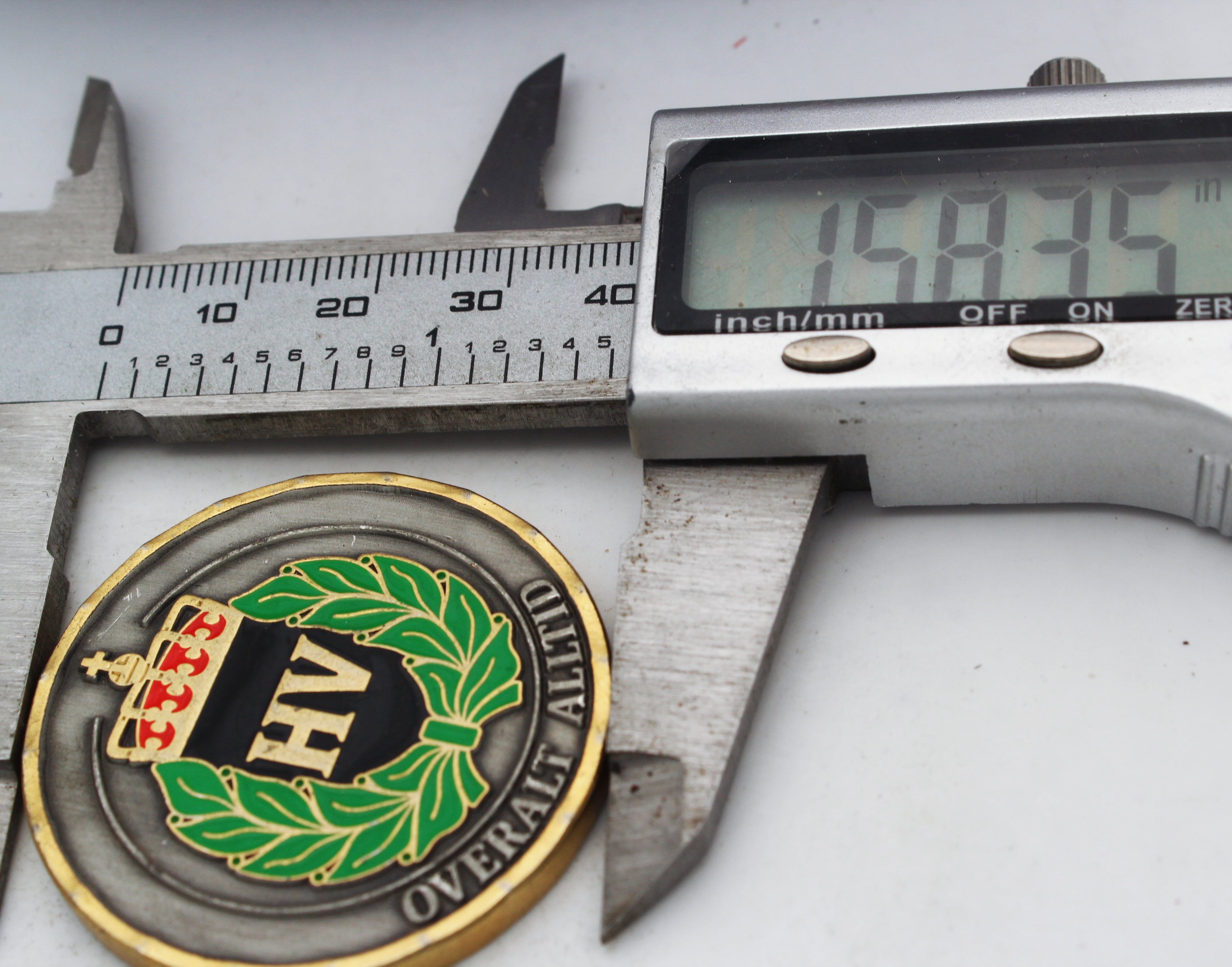 Norwegian Home Guard HV District 08 Chief’s Honor Challenge Coin 1.5” Copper Collectible Pre-owned