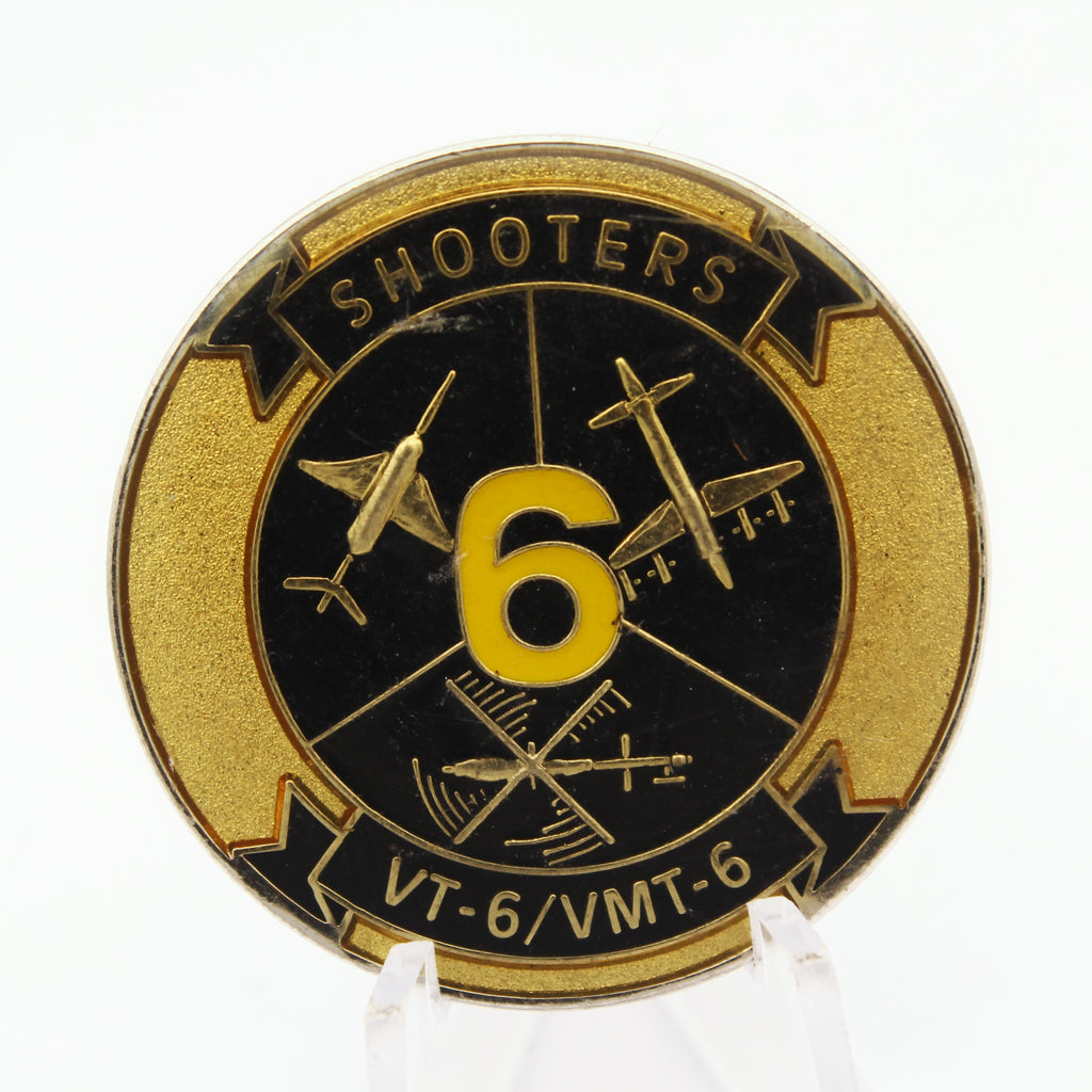 VT-6 VMT-6 Shooters Challenge Coin 1.5" Copper Military Collectible Pre-owned