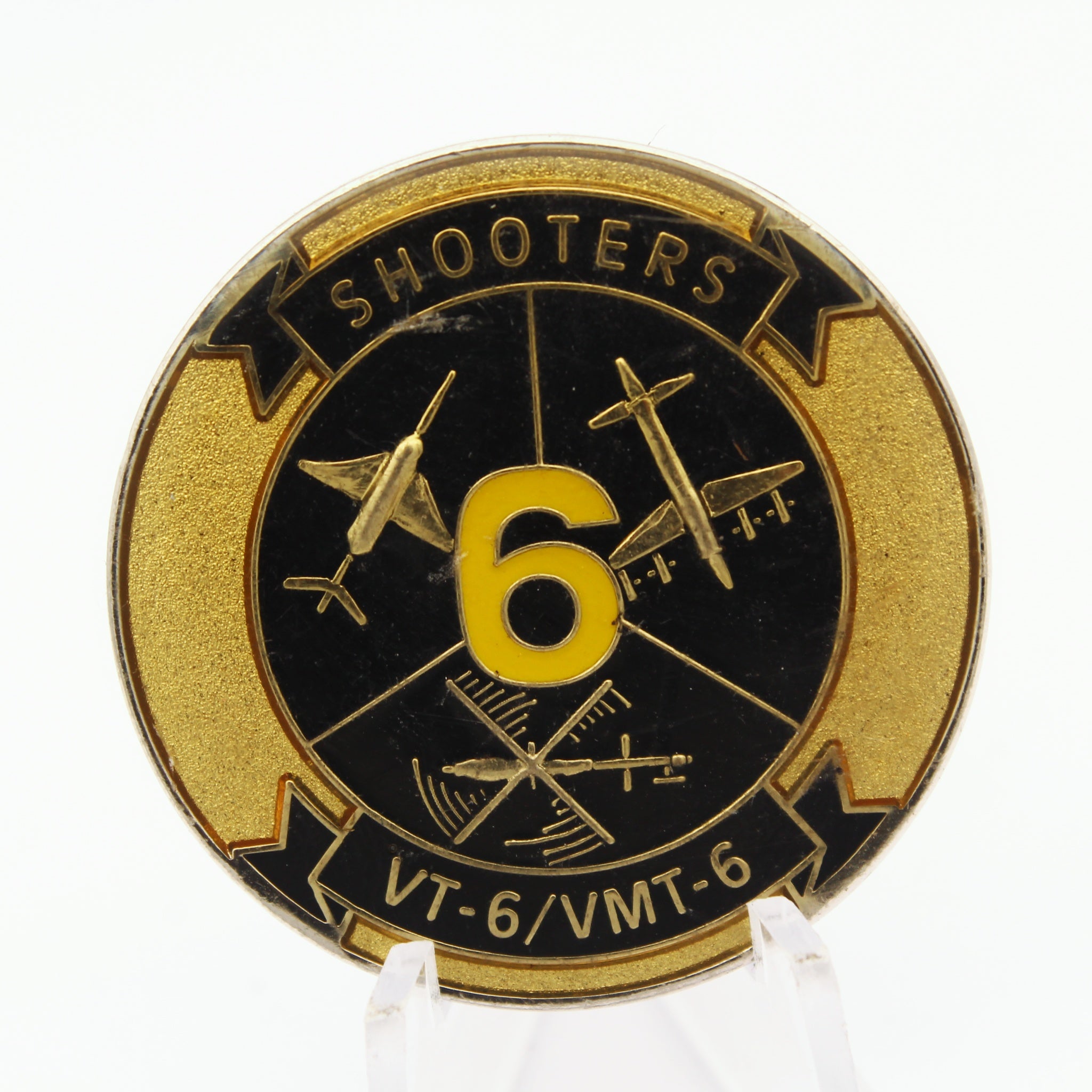 VT-6 VMT-6 Shooters Challenge Coin 1.5" Copper Military Collectible Pre-owned
