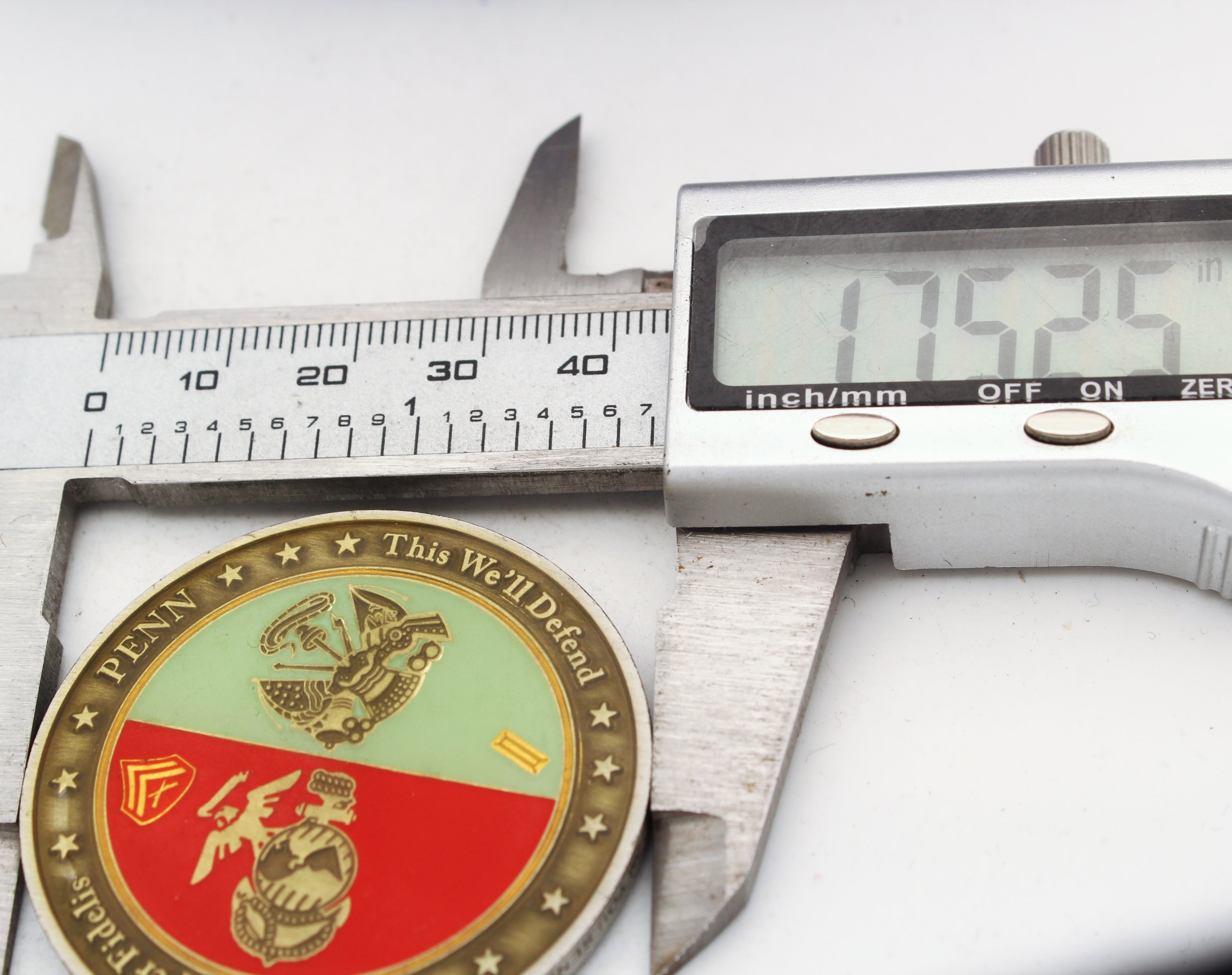 US PENN Semper Fidelis This We'll Defend Challenge Coin 1.75" Collectible Pre-owned