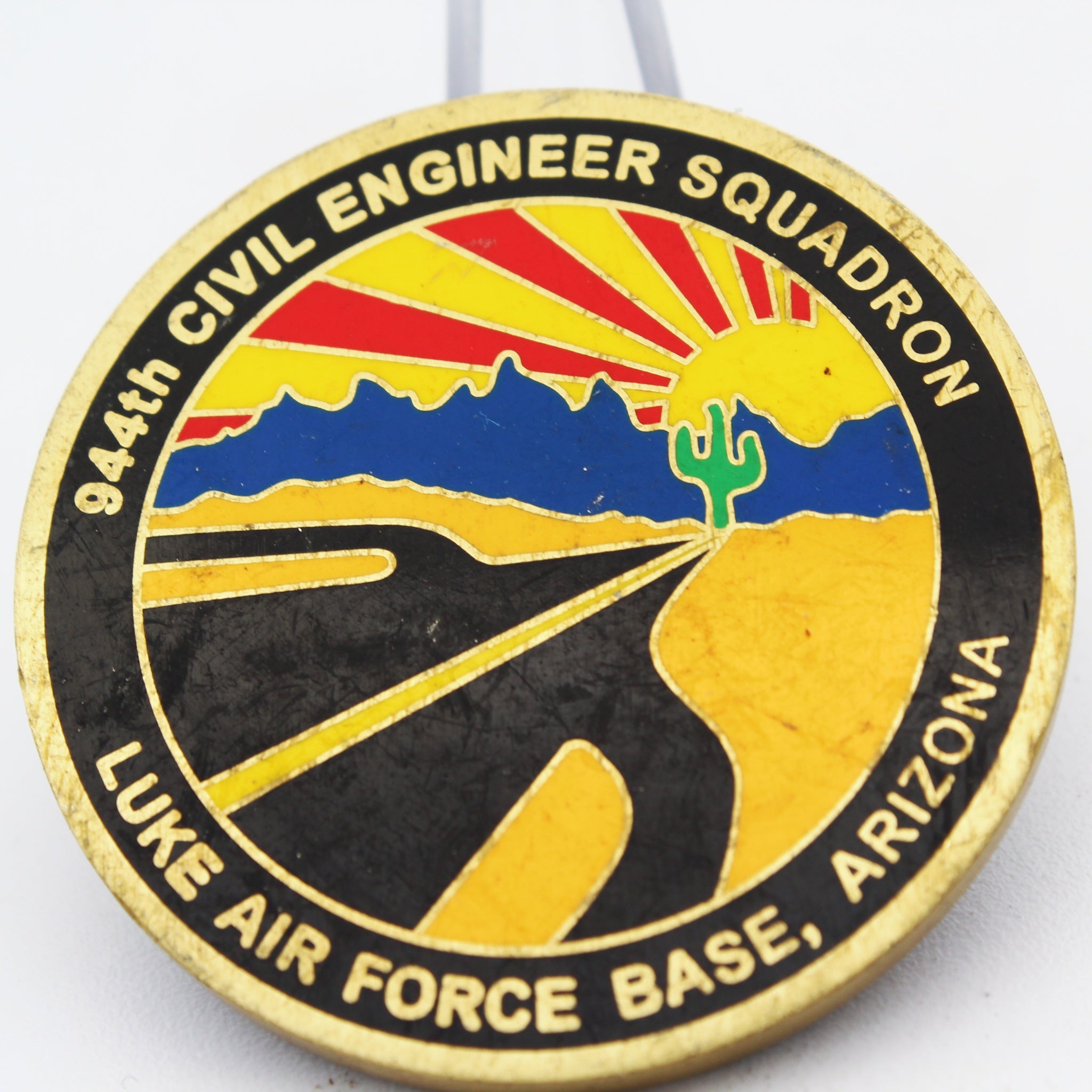 944th Civil Engineer Squadron Luke Air Force Base Challenge Coin 1.75" Pre-owned