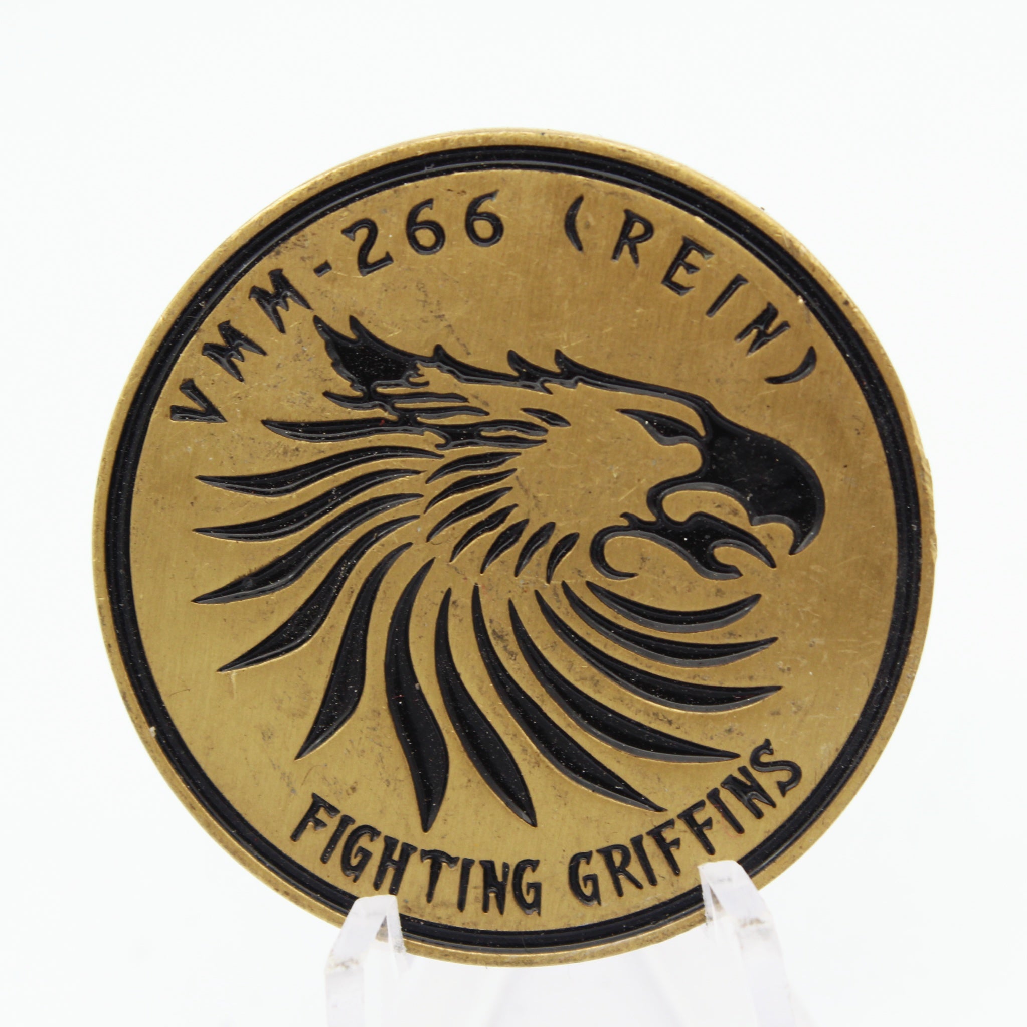 VMM-266 Rein Fighting Griffins Marine Aviation 26 MEU Ordnance Challenge Coin 1.5" Pre-owned