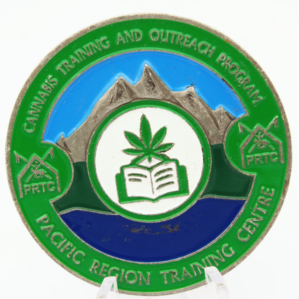 Royal Canadian Mounted Police Pacific Region Training Centre Cannabis Training Challenge Coin 1.75"