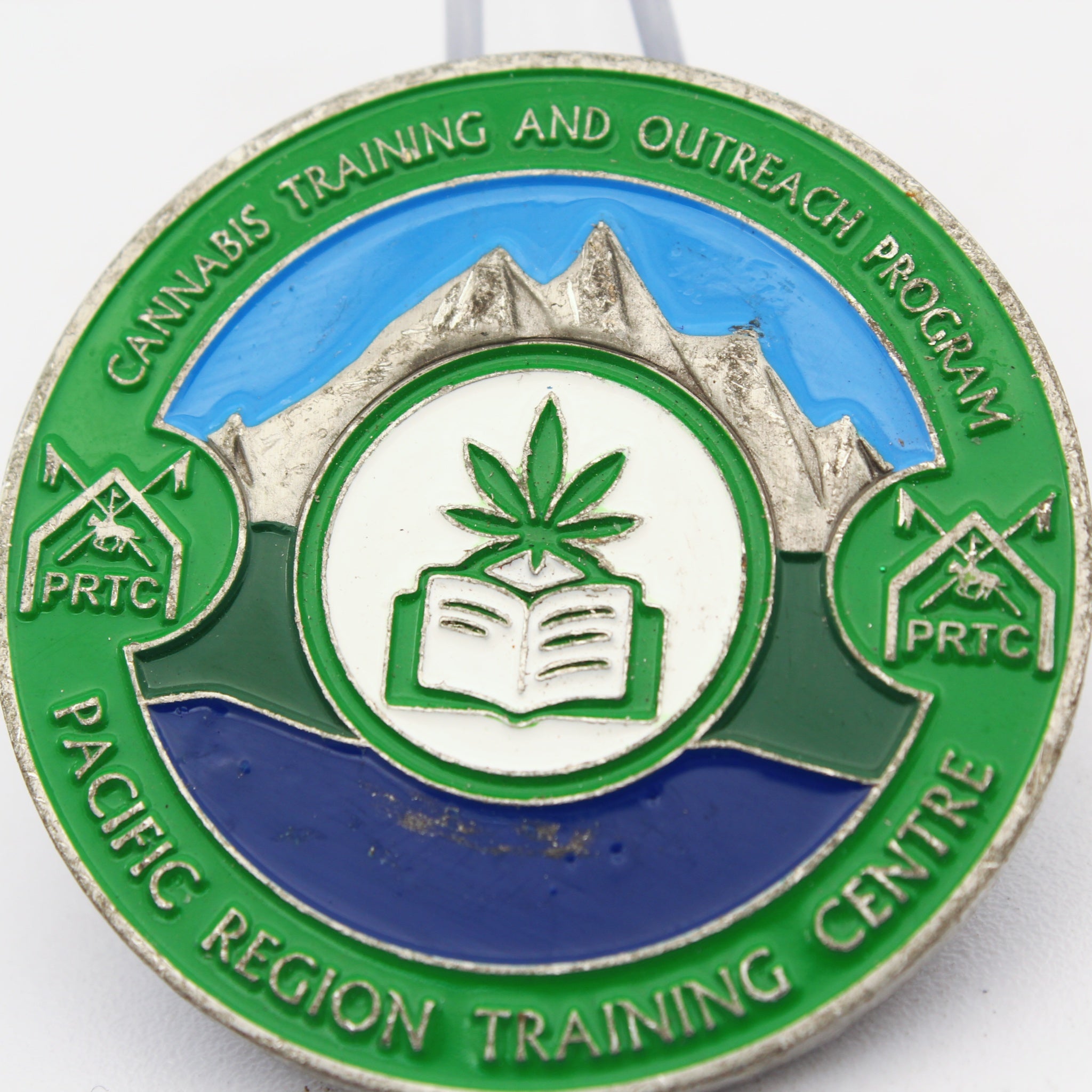 Royal Canadian Mounted Police Pacific Region Training Centre Cannabis Training Challenge Coin 1.75"