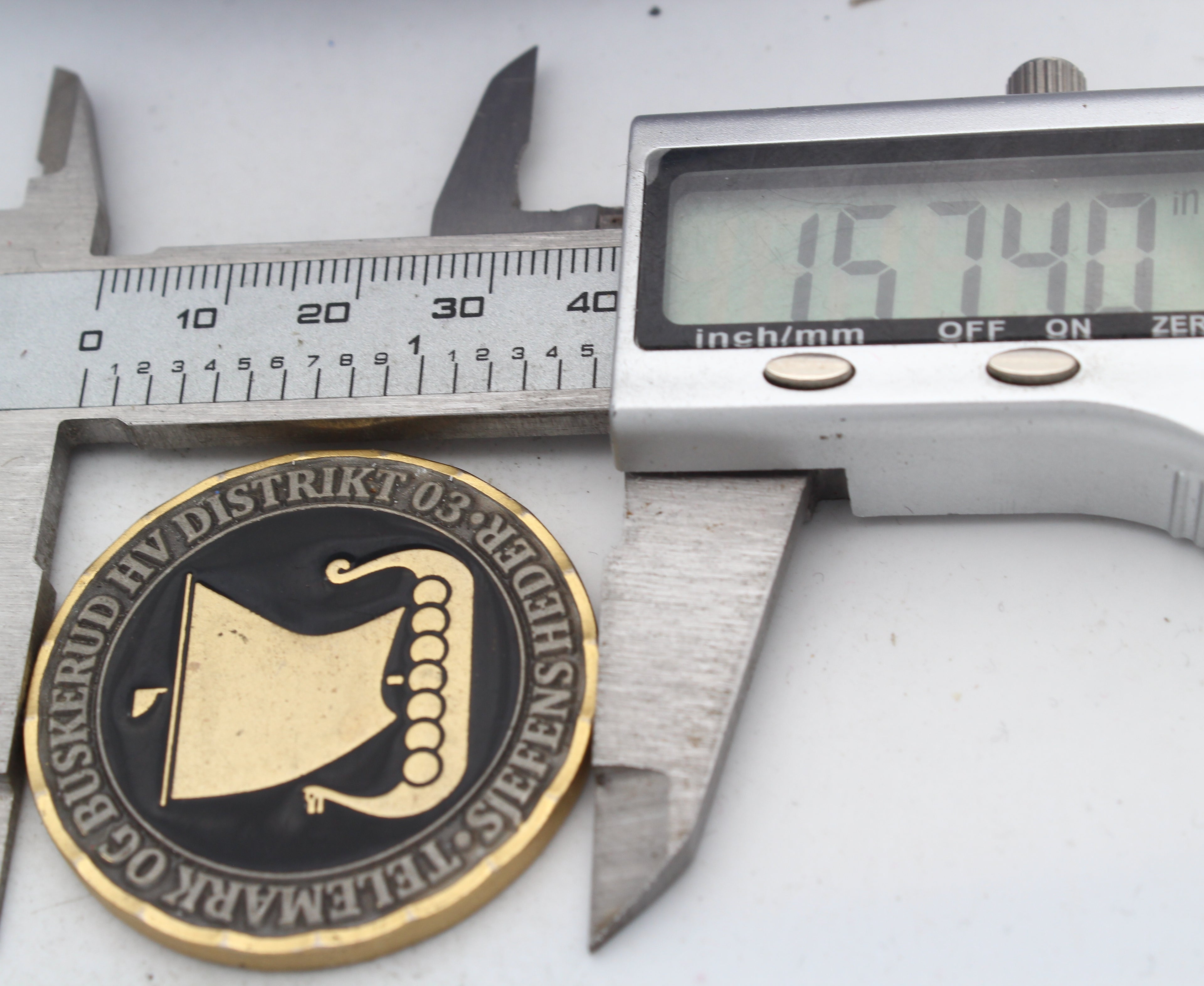 Norway Telemark og Buskerud HV Distrikt 03 Challenge Coin 1.5" Collectible Pre-owned