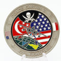 428th Fighter Squadron F-15SG Eagle Peace Carvin V Challenge Coin 1.75" Pre-owned