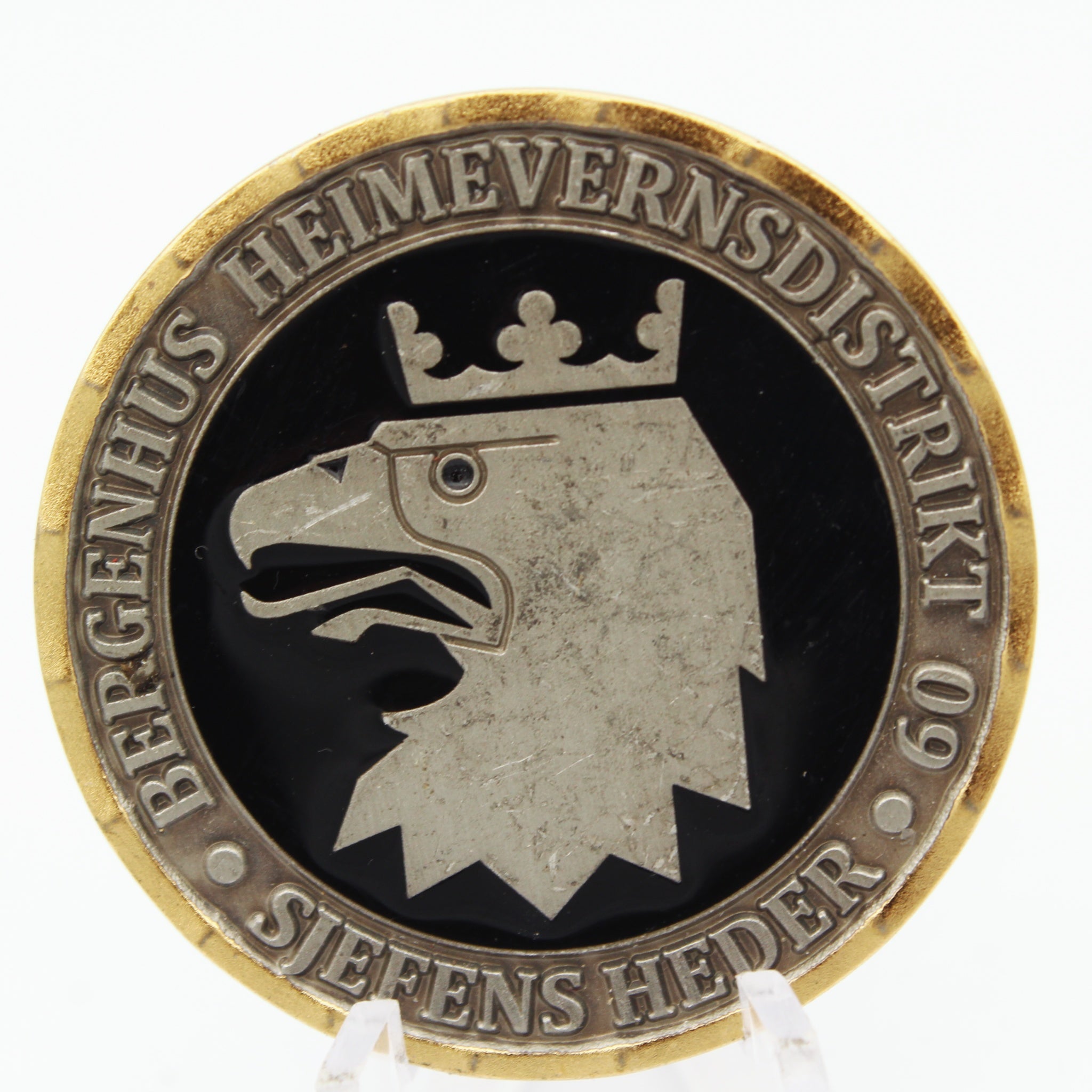 Norway Bergenhus Heimevernsdistrikt 09 Sjefens Heder Challenge Coin 1.5" Pre-owned