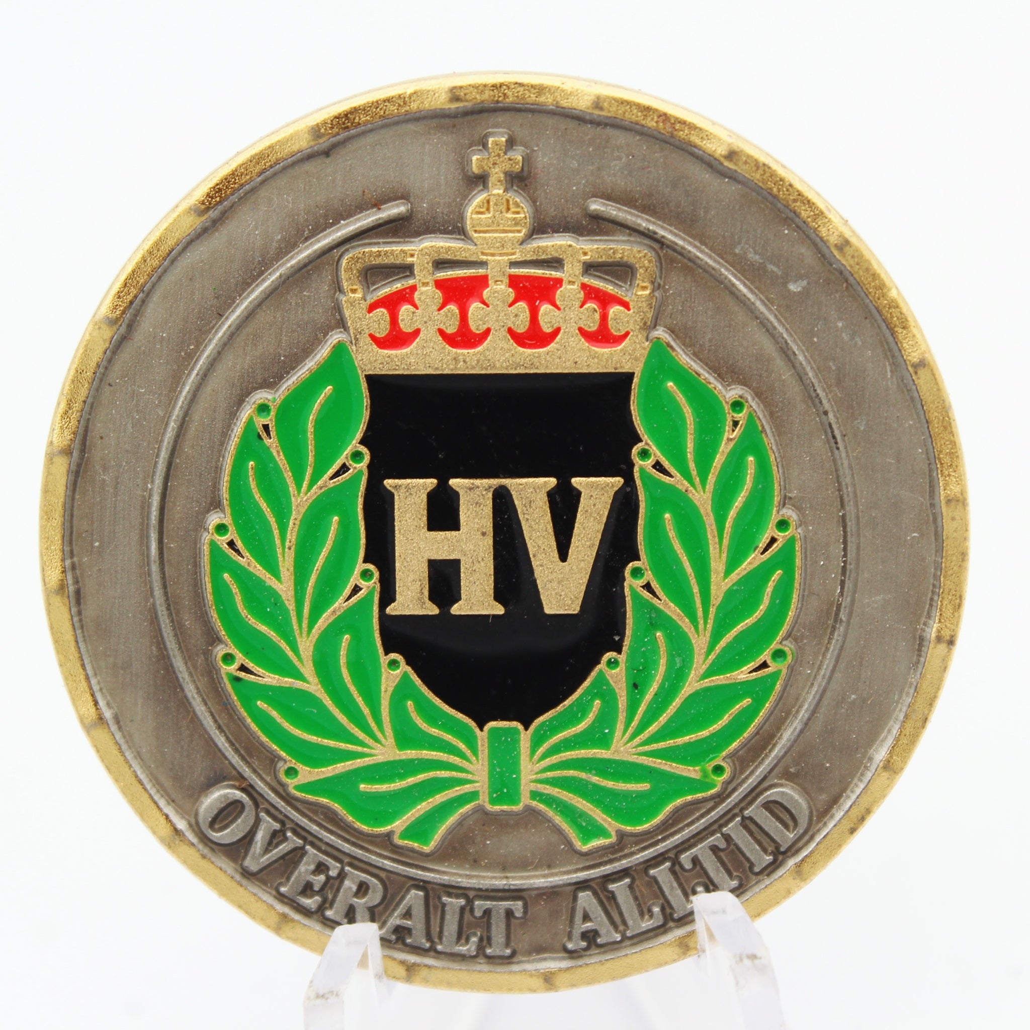 Norway Bergenhus Heimevernsdistrikt 09 Sjefens Heder Challenge Coin 1.5" Pre-owned