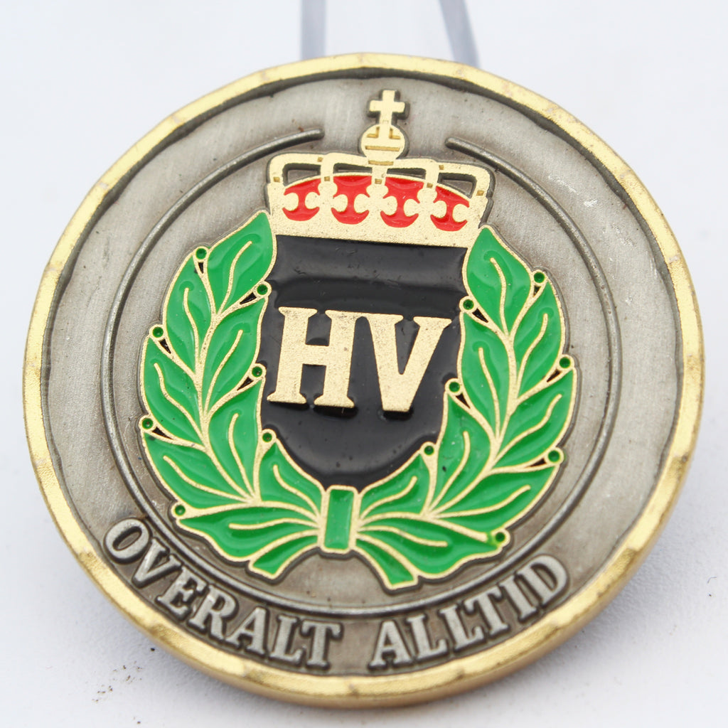 Norway Bergenhus Heimevernsdistrikt 09 Sjefens Heder Challenge Coin 1.5" Pre-owned