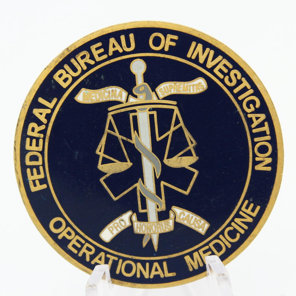 FBI Federal Bureau of Investigation Operational Medicine Challenge Coin 1.5" Pre-owned