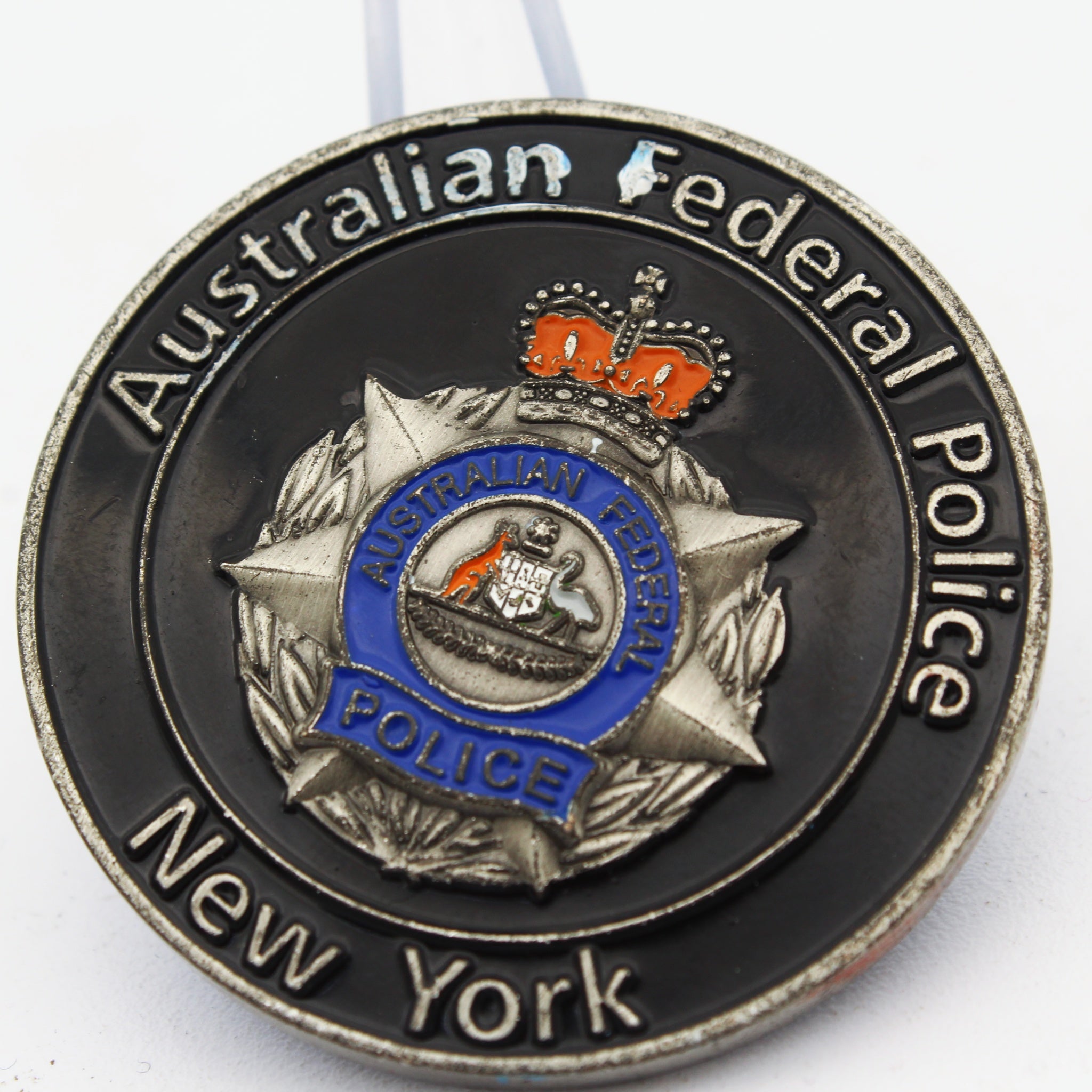 Australian Federal Police New York UN Mission Challenge Coin 1.75" Copper Pre-Owned