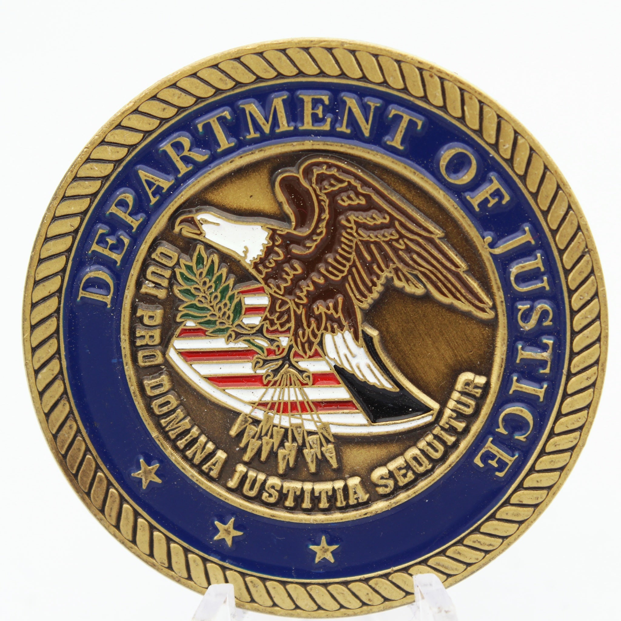 US Department of Justice National Security Division NSA Challenge Coin 1.75" Copper Pre-Owned