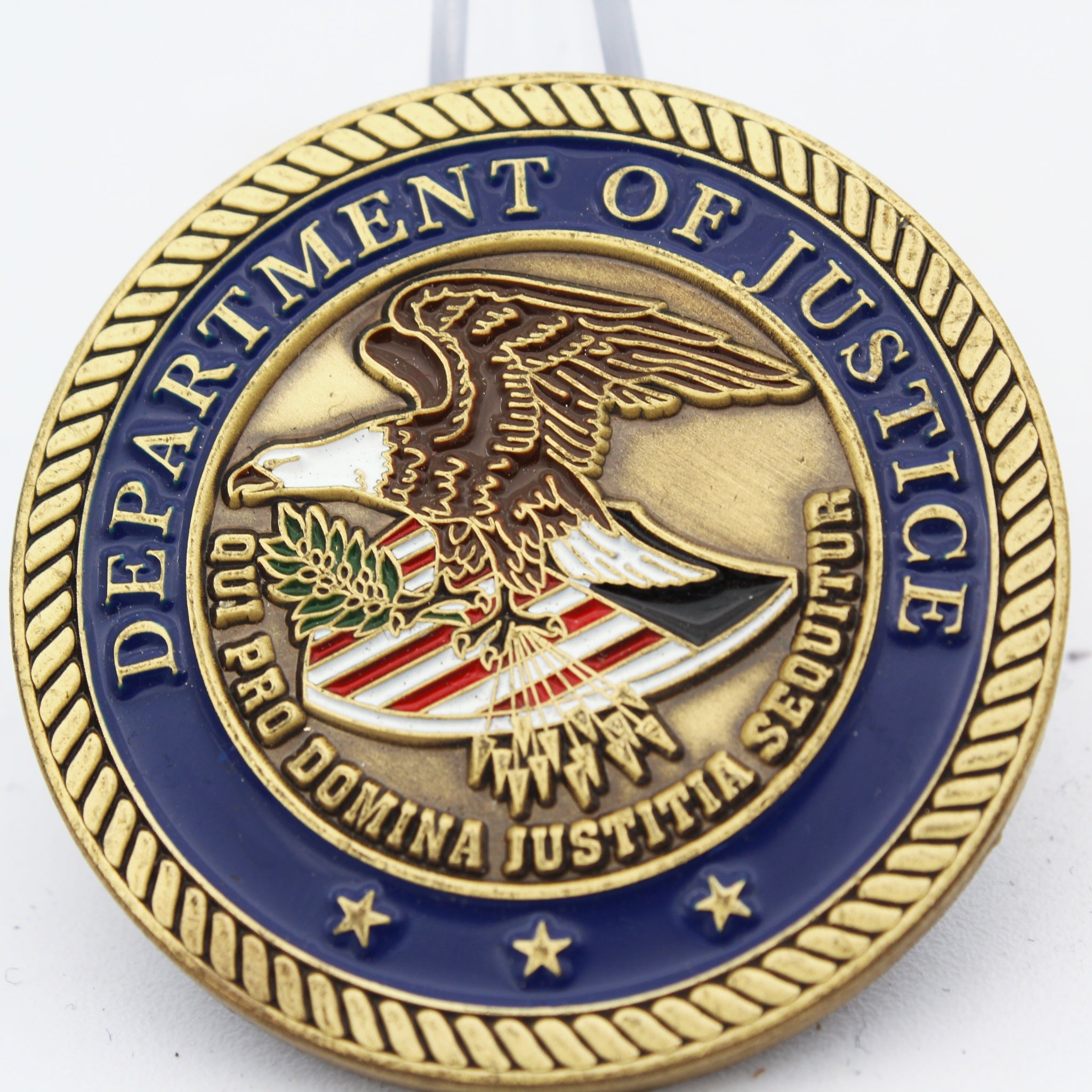 US Department of Justice National Security Division NSA Challenge Coin 1.75" Copper Pre-Owned