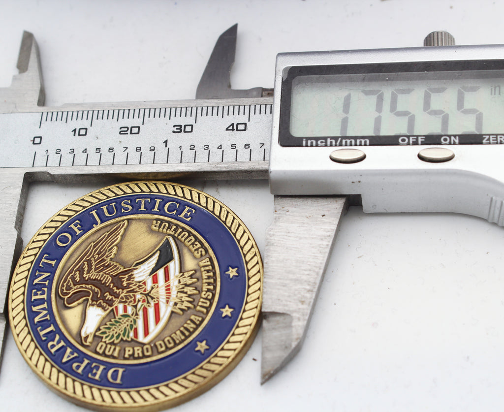 US Department of Justice National Security Division NSA Challenge Coin 1.75" Copper Pre-Owned